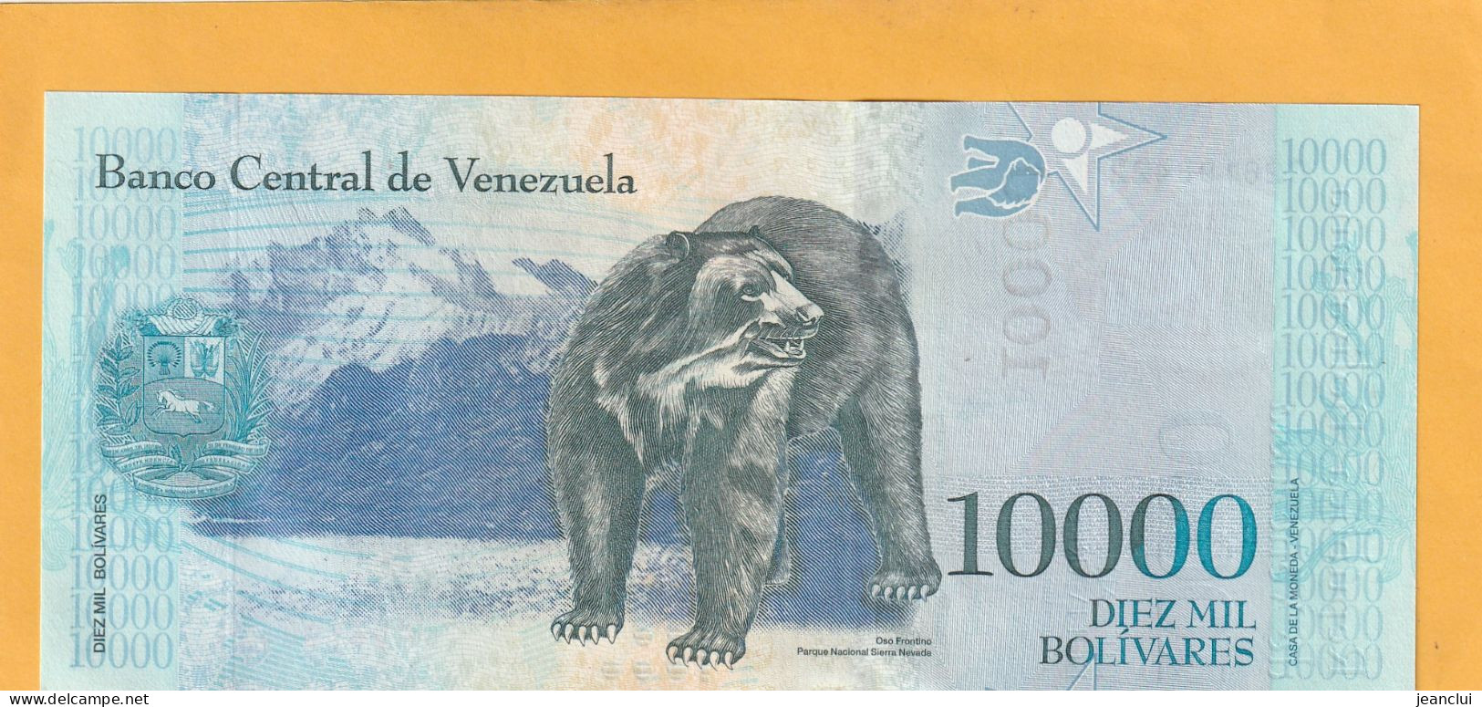 BANCO CENTRAL DE VENEZUELA  .  10.000 BOLIVARES  .  13-12-2017  .  N°  C 26198422  . 2 SCANNES  .  ETAT LUXE UNC  . - Venezuela