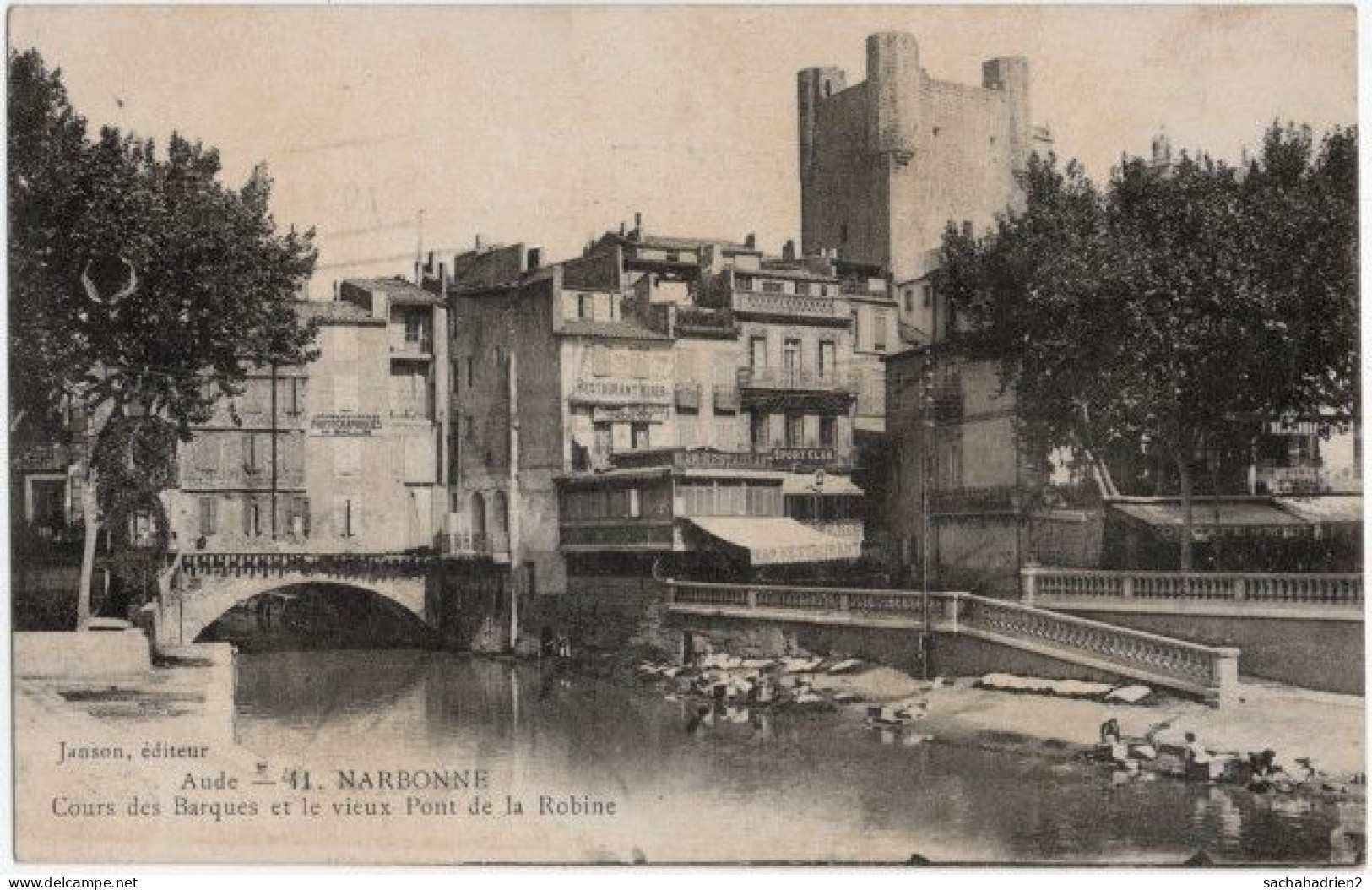 11. NARBONNE. Cours Des Barques Et Le Vieux Pont De La Robine. 41 - Narbonne