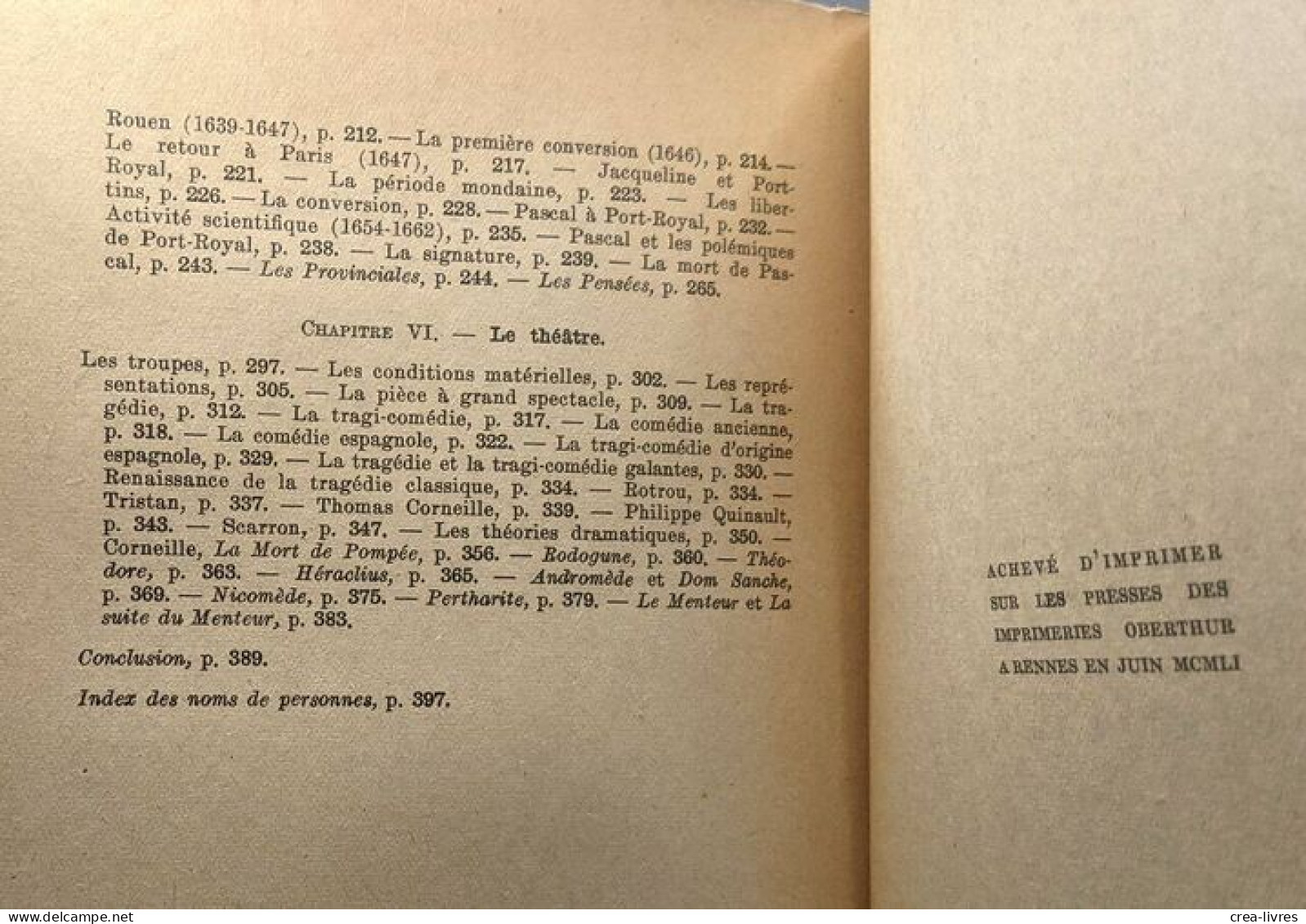 Histoire de la Littérature Française au XVIIe Siècle - Tome I - L'époque d'Henri IV et de Louis XIII (1953) + Tome II -