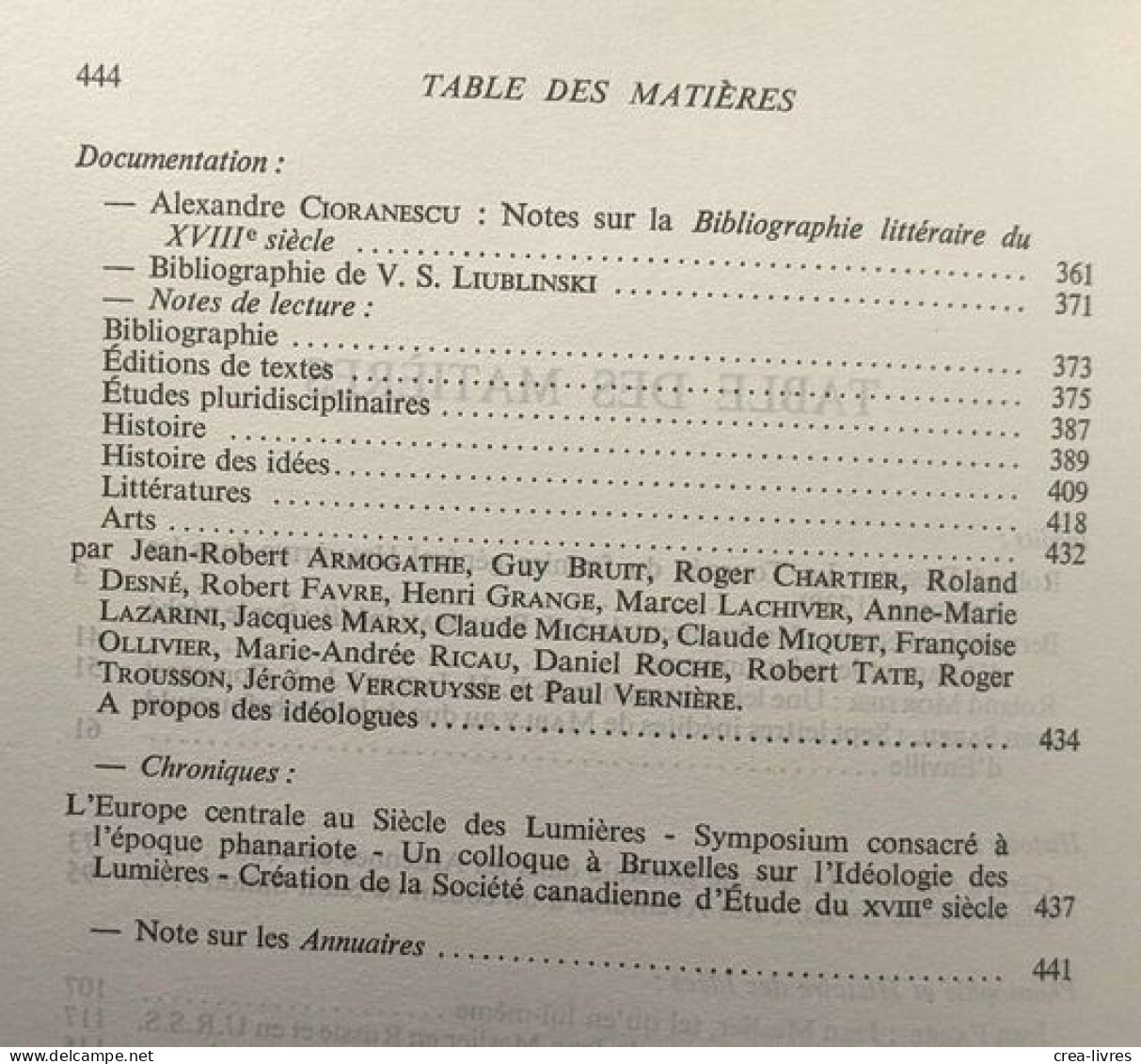 Dix-huitième Siècle - Revue Annuelle N°1 (1969) + N°3 (1971) + N°4 (1972) + N°5 (1973) + N°11 (1979) --- 5 Volumes - Geschiedenis