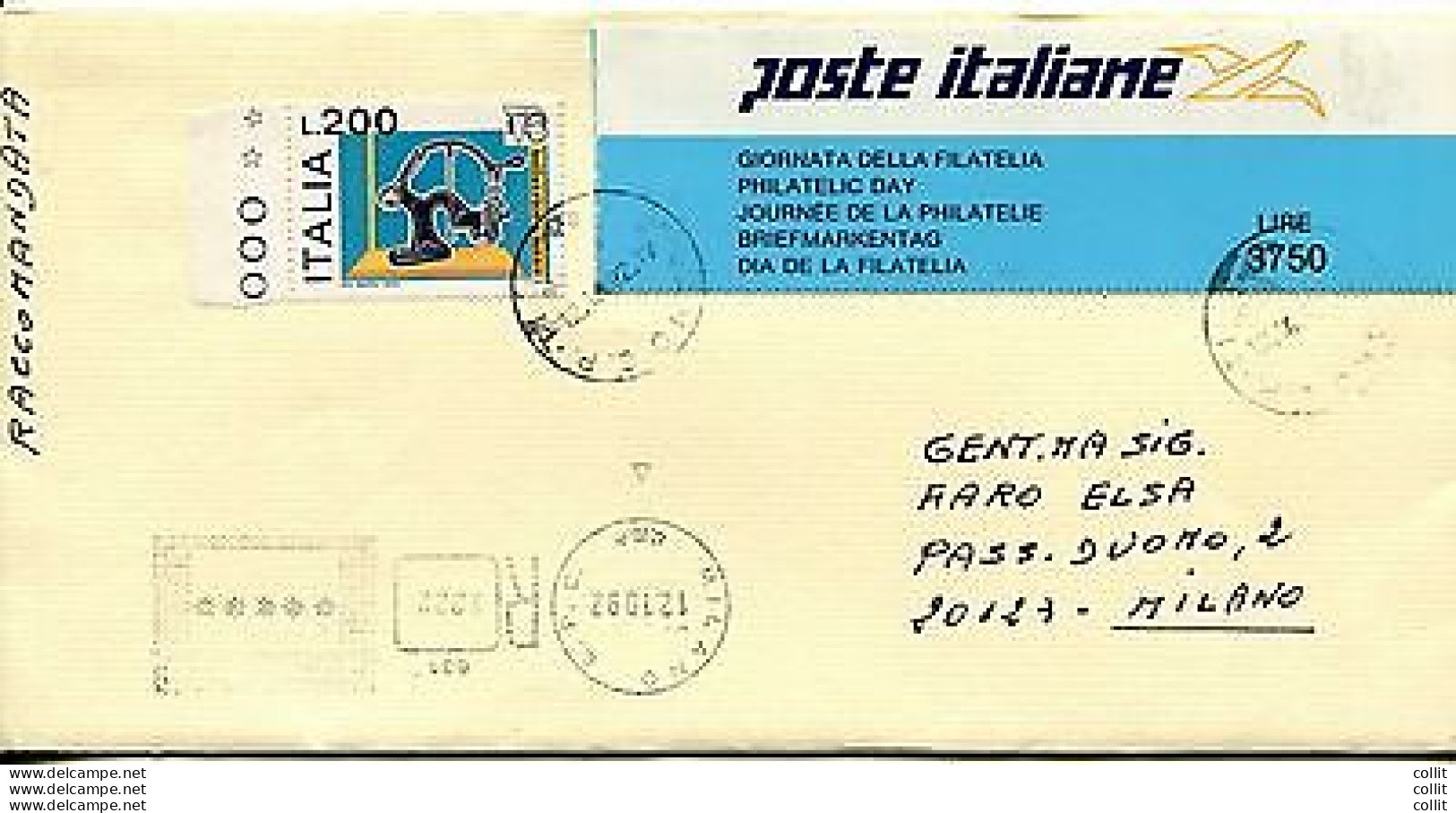 Giornata Della Filatelia - La Copertina Del Carnet Utilizzata Per Frode Postale - 1946-60: Marcophilia