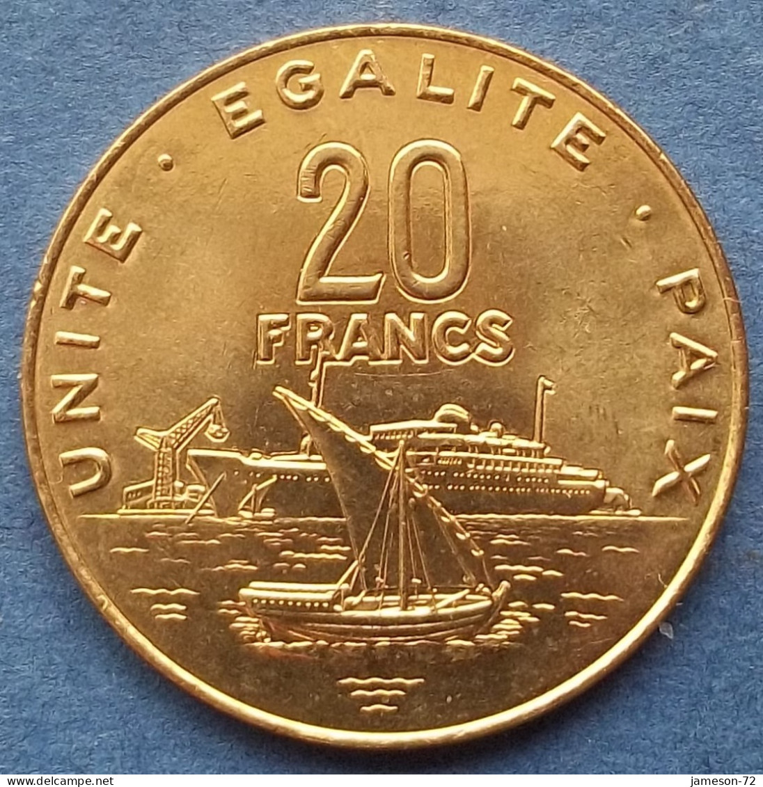 DJIBOUTI - 20 Francs 2007 "Sailboat" KM# 24 Republic Standard Coinage - Edelweiss Coins - Dschibuti