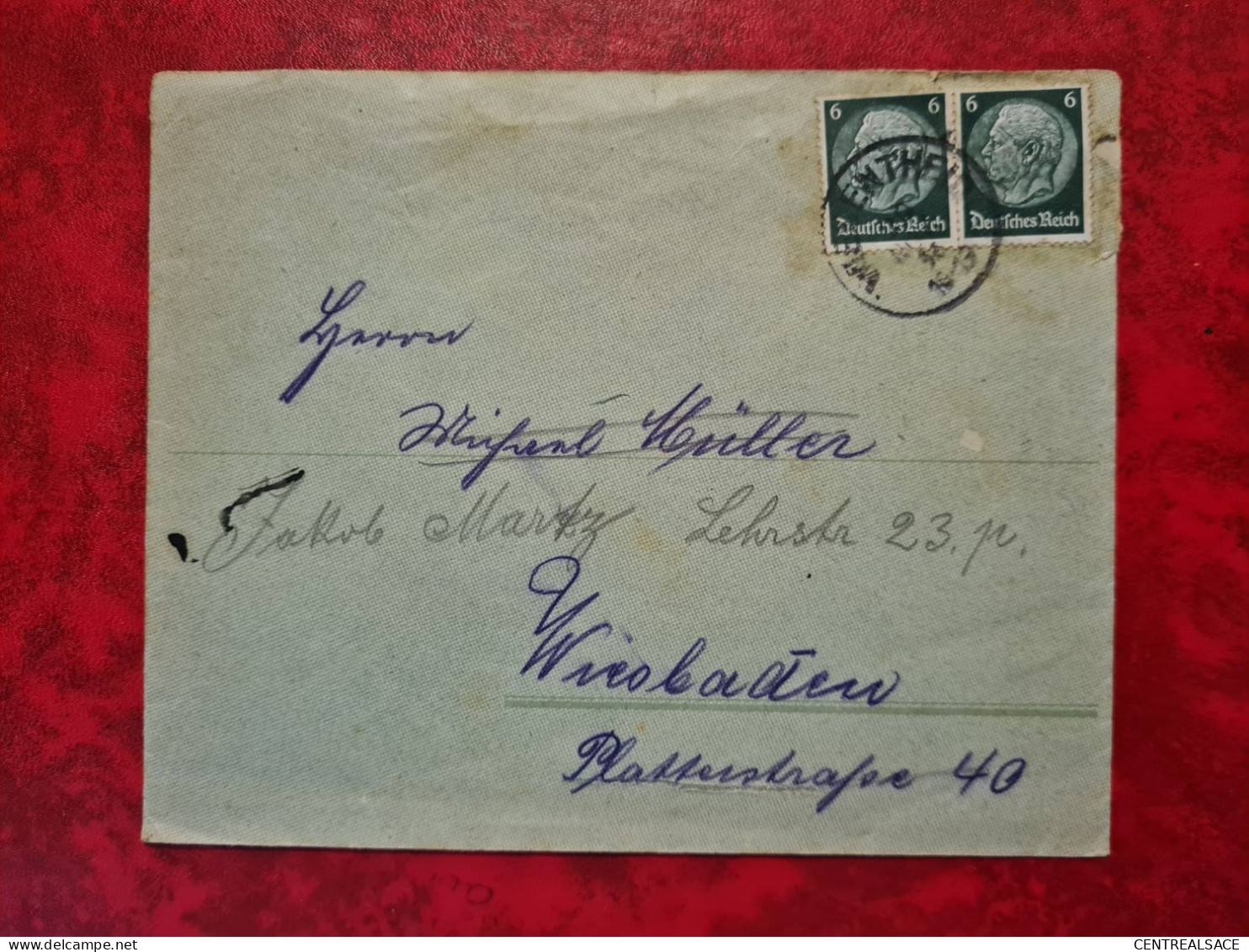 LETTRE   WIESENTHEID POUR WIESBADEN TIMBRES HINDENBURG - Other & Unclassified