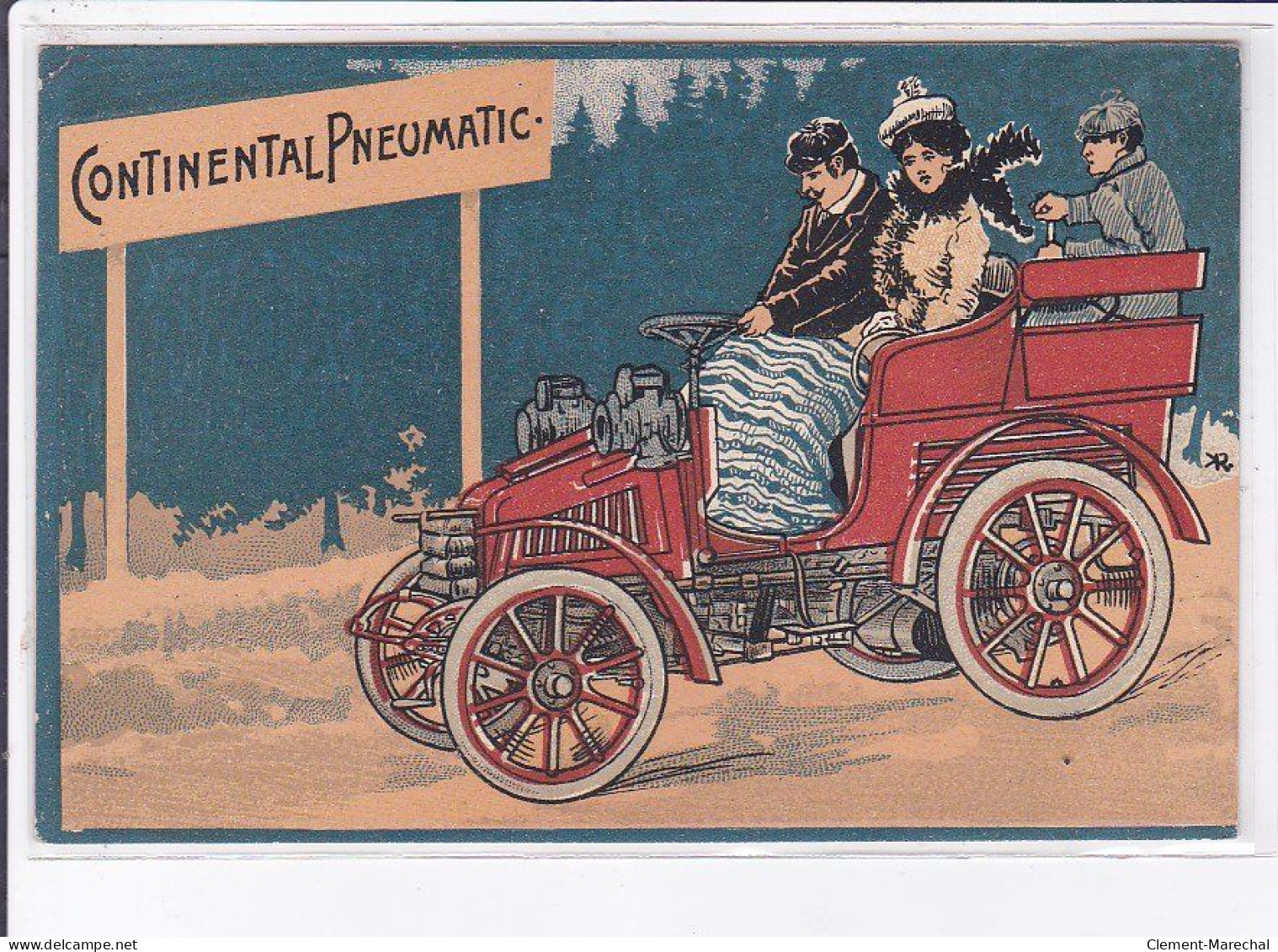 PUBLICITE : Continental Pneumatic (automobile) - Très Bon état - Publicité