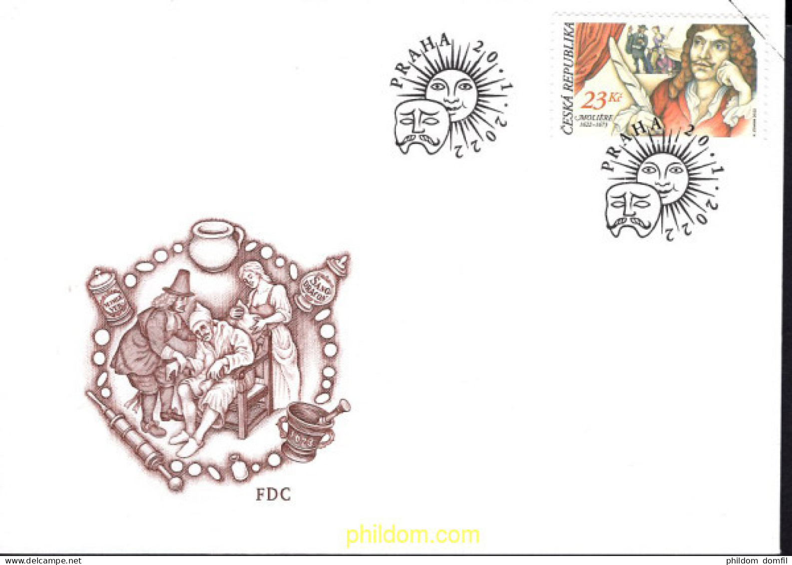 665924 MNH CHEQUIA 2022 MOLIERE - ESCRITOR - Unused Stamps