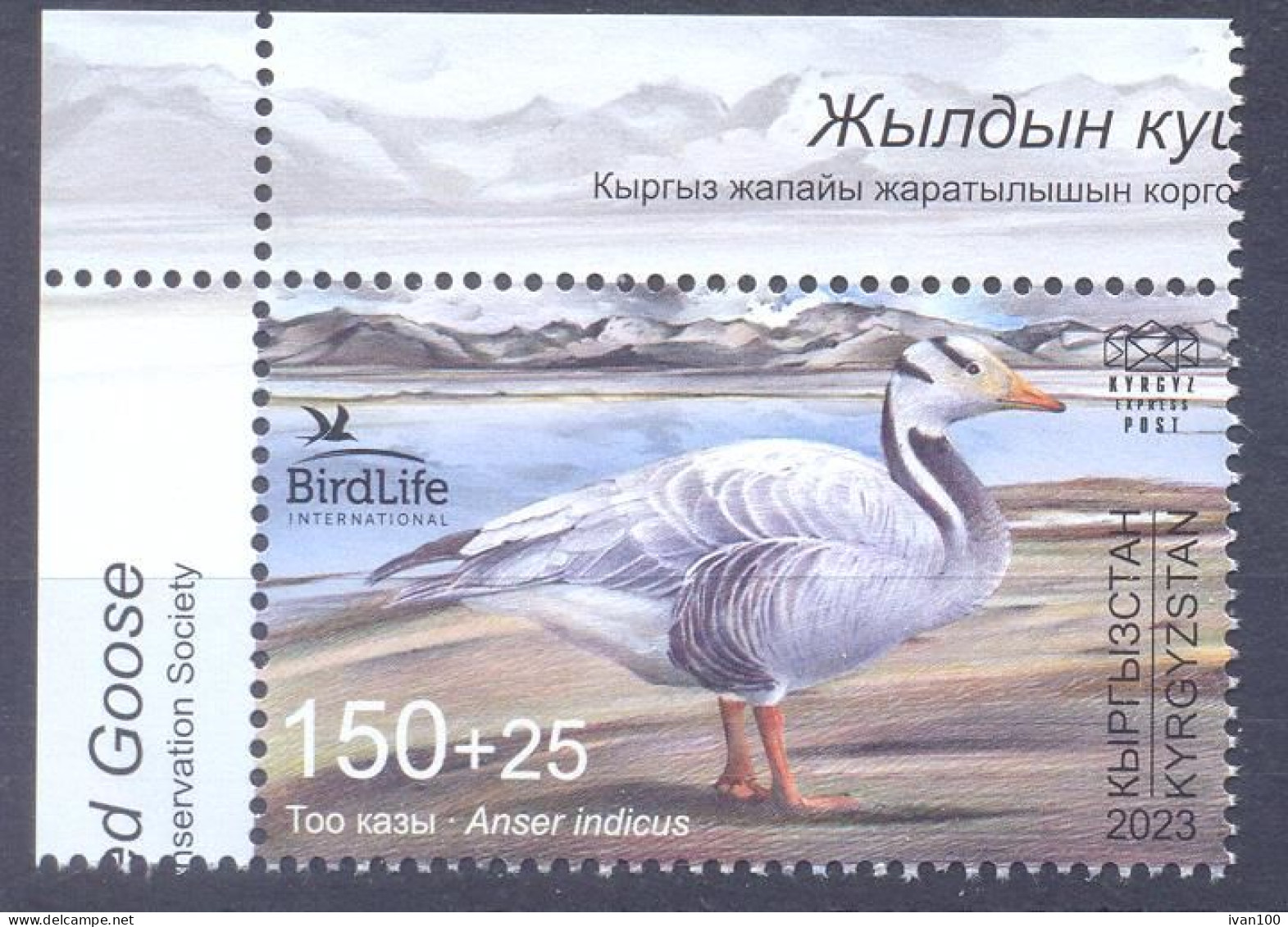 2024.Kyrgyzstan, Bird Og The Year, The Bar - Headed Goose,1v,  Mint/** - Kirghizistan