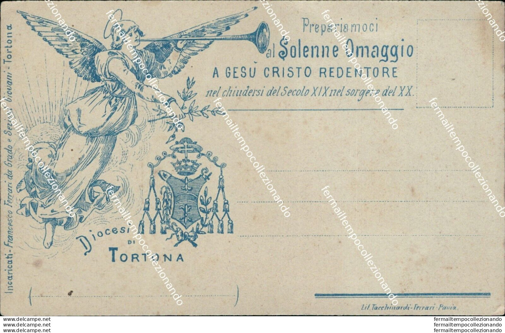 Ba290 Cartolina  Diocesi Di Tortona Alessandria Piemonte - Alessandria