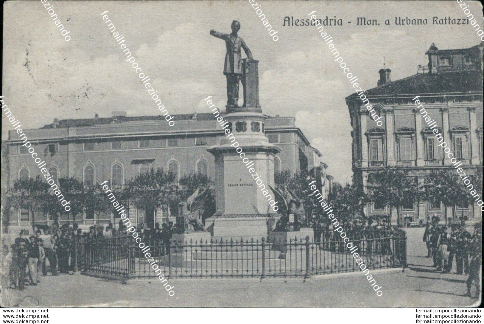 Bb296 Cartolina Alessandria Citta' Monumento A Urbano Rattazzi - Alessandria