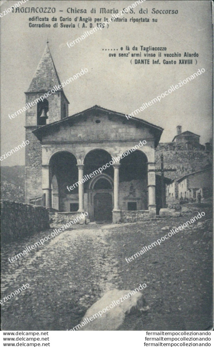 As613 Cartolina Tagliacozzo Chiesa Di Maria S.s.del Soccorso L'aquila - Alessandria