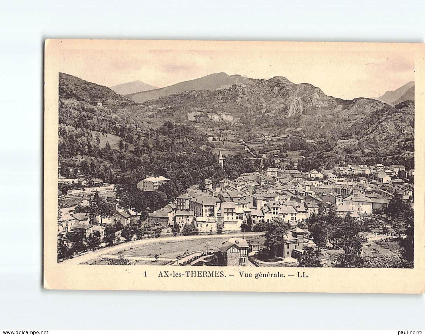 AX LES THERMES : Vue Générale - état - Ax Les Thermes