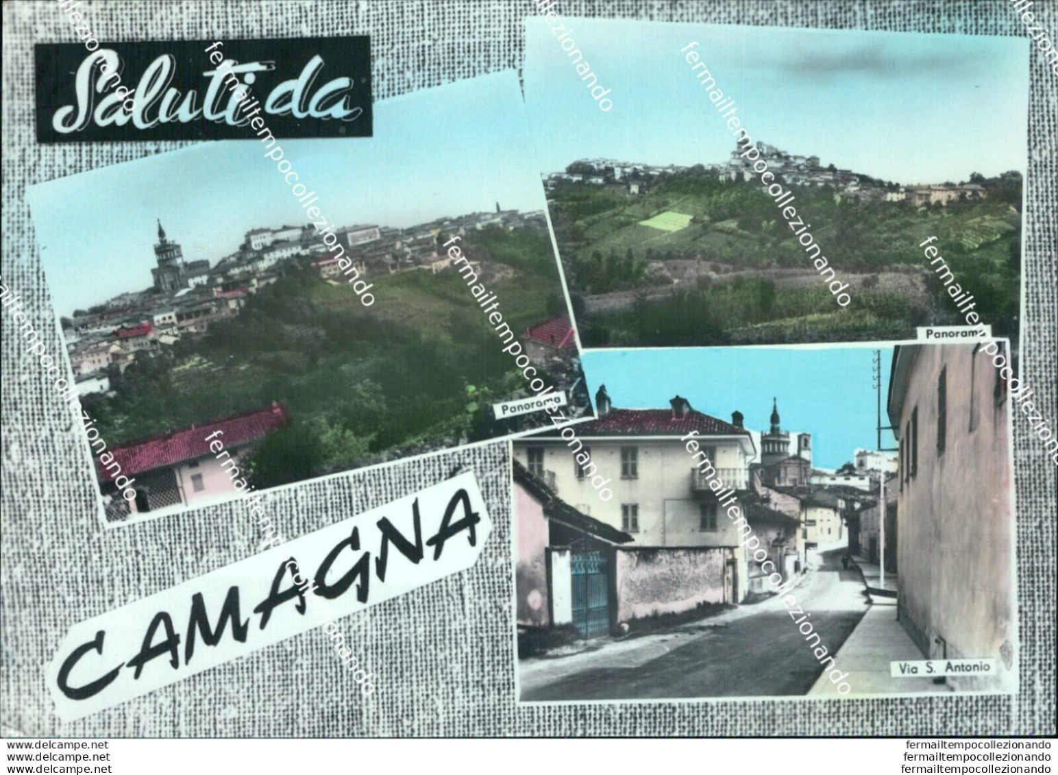 Bt523 Cartolina Saluti Da Camagna Provincia Di Alessandria Piemonte - Alessandria