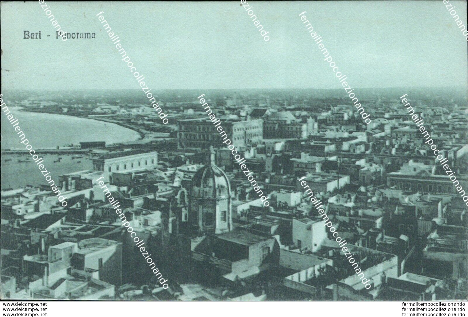 An611 Cartolina Bari Citta' Panorama 1916 - Bari