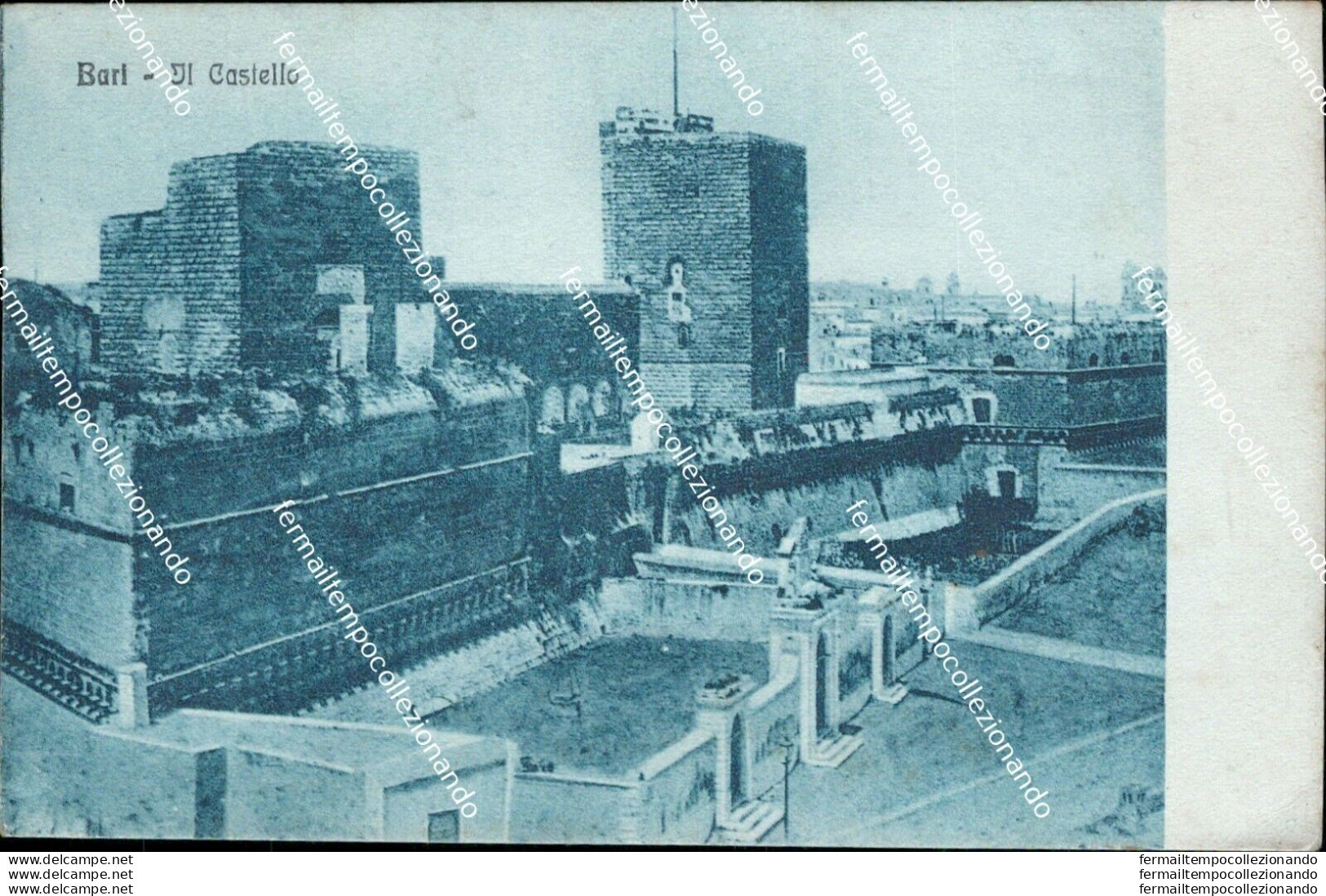 An625 Cartolina Bari Citta' Il Castello 1919 - Bari