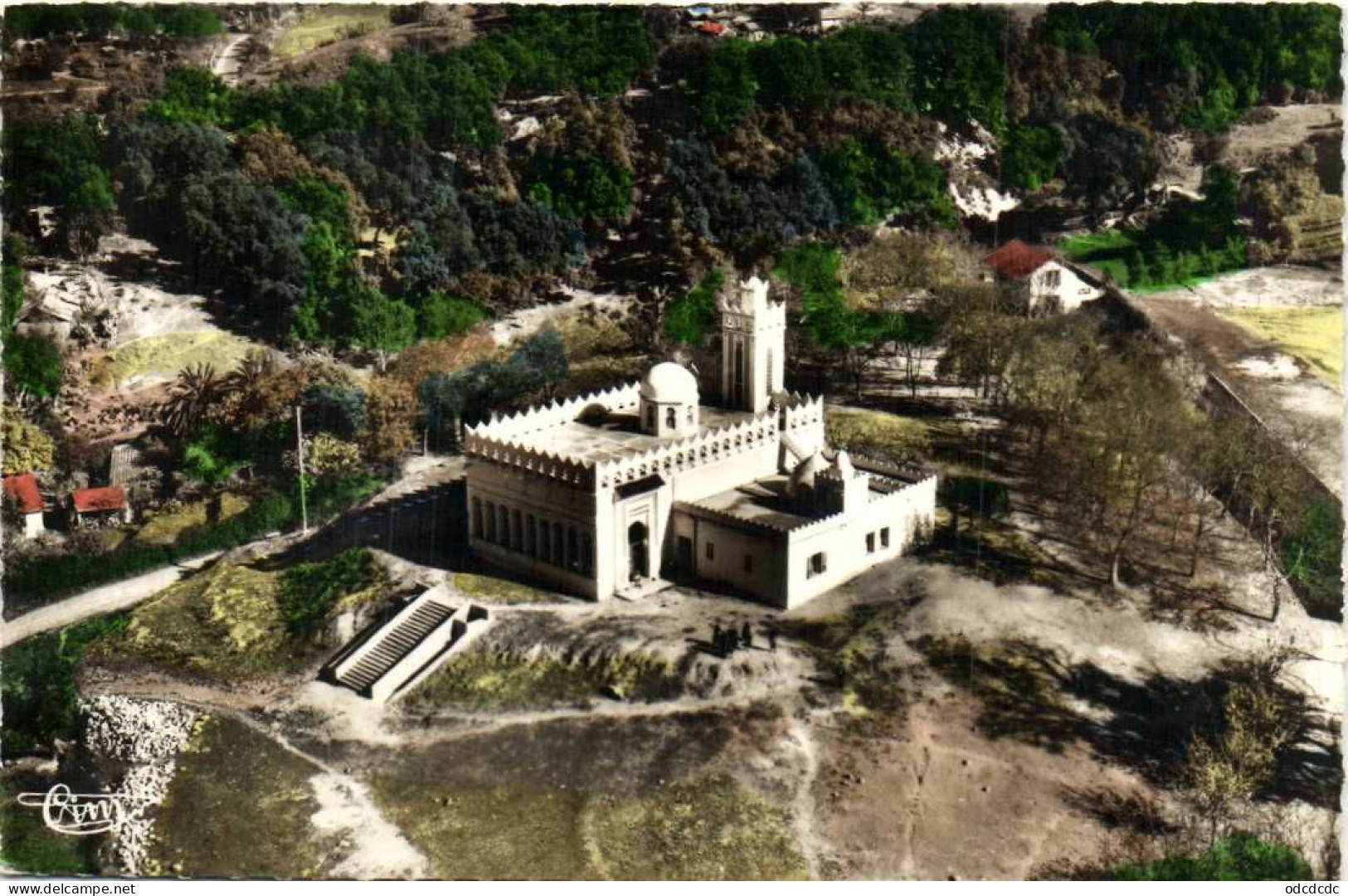 AZAZGA (Algerie) Vue Aérienne Sur La Mosquée Colorisée RV - Other & Unclassified