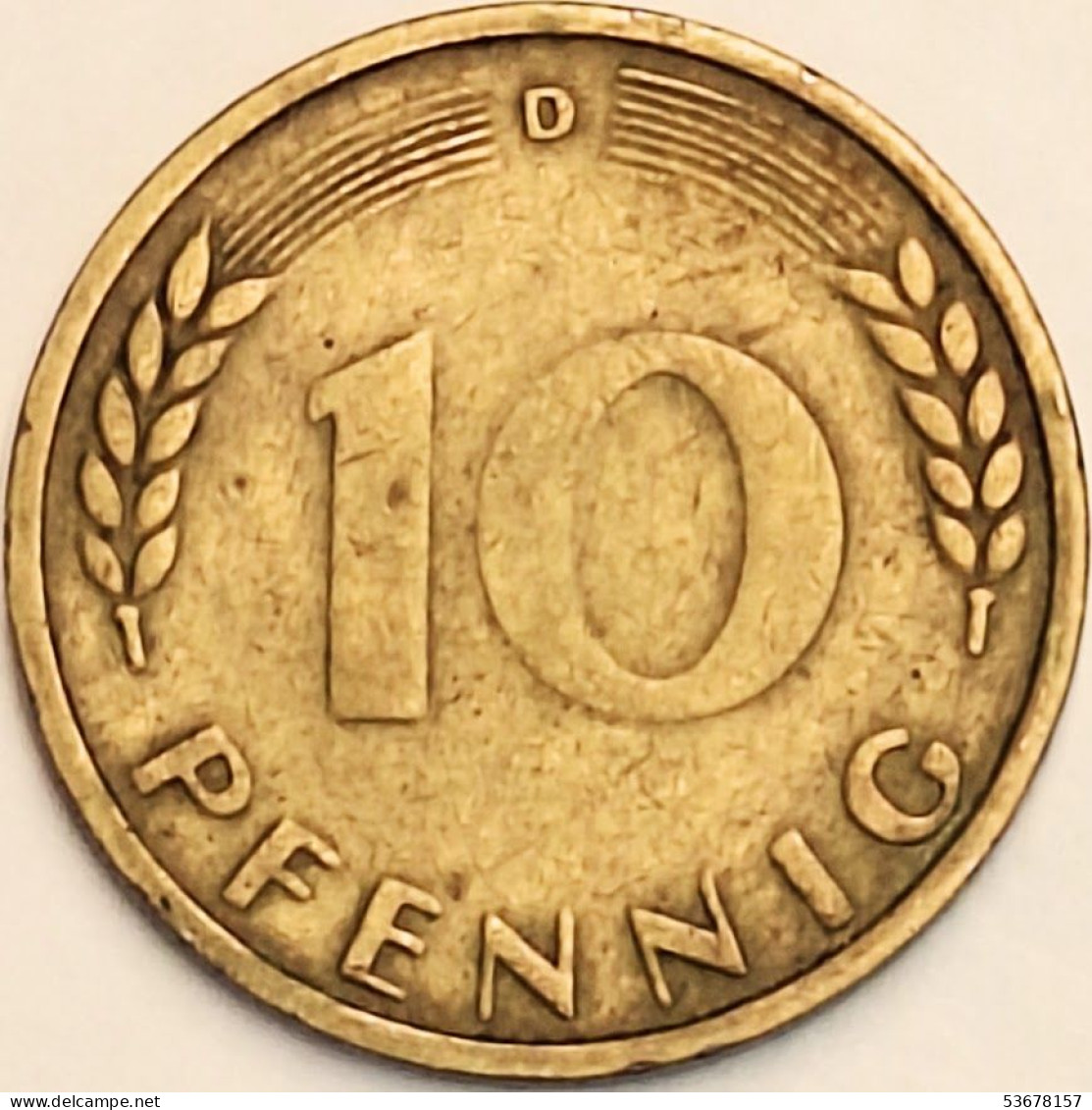 Germany Federal Republic - 10 Pfennig 1949 D, KM# 103 (#4621) - 10 Pfennig