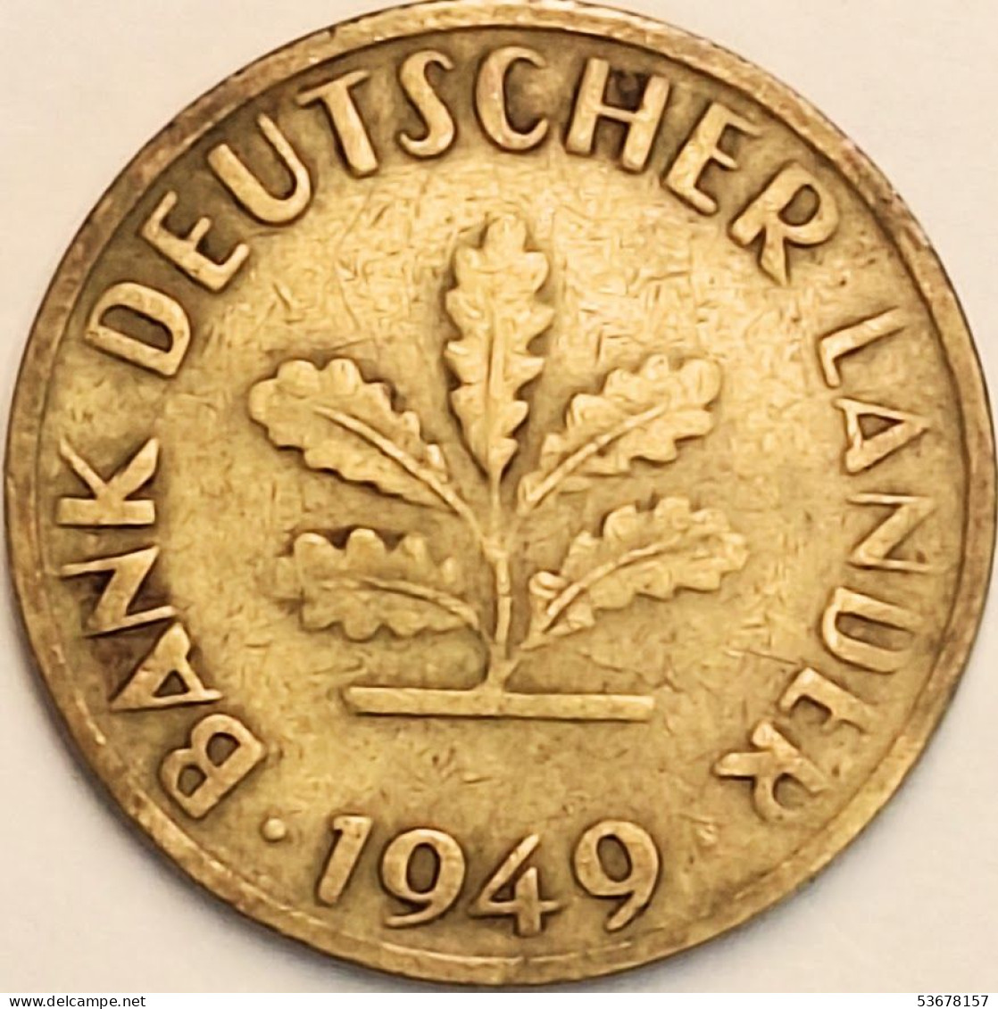 Germany Federal Republic - 10 Pfennig 1949 D, KM# 103 (#4621) - 10 Pfennig