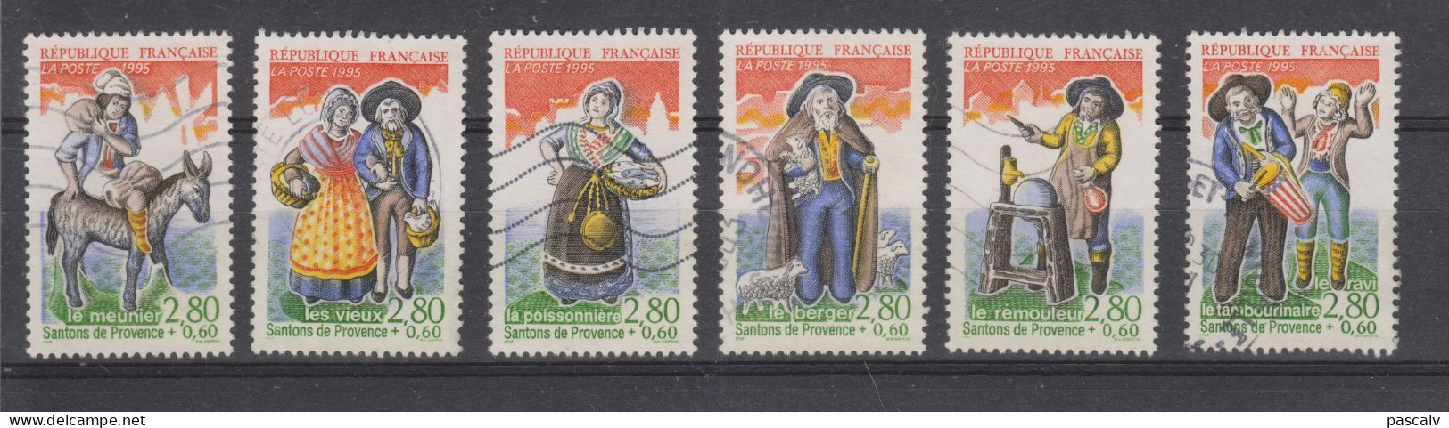 Yvert 2976 / 2981 Personnages Célèbres Les Santons - Used Stamps