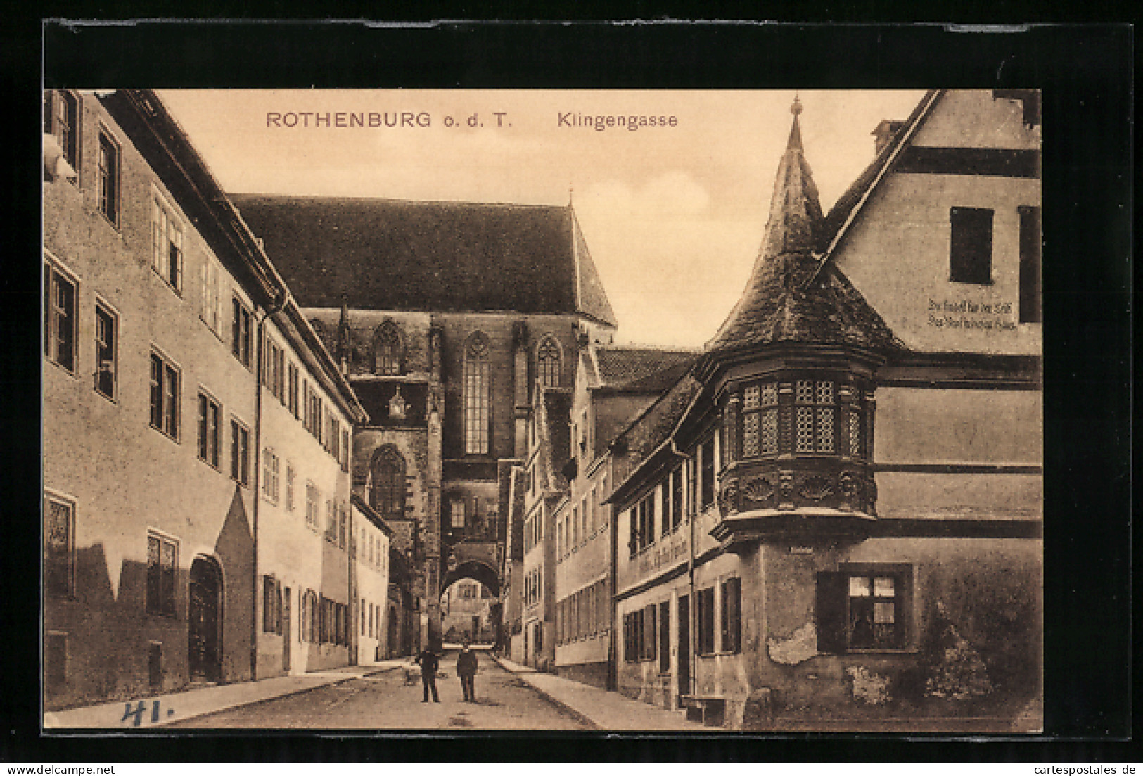 AK Rothenburg O. D. T., Strassenpartie In Der Klingengasse  - Rothenburg O. D. Tauber