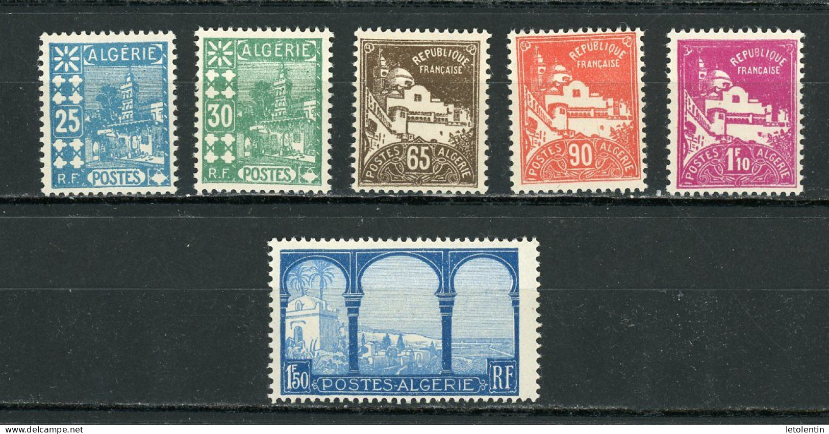 ALGERIE (RF) - VUE D'ALGER -   N° Yt 78+79+80+81+82+83** - Unused Stamps