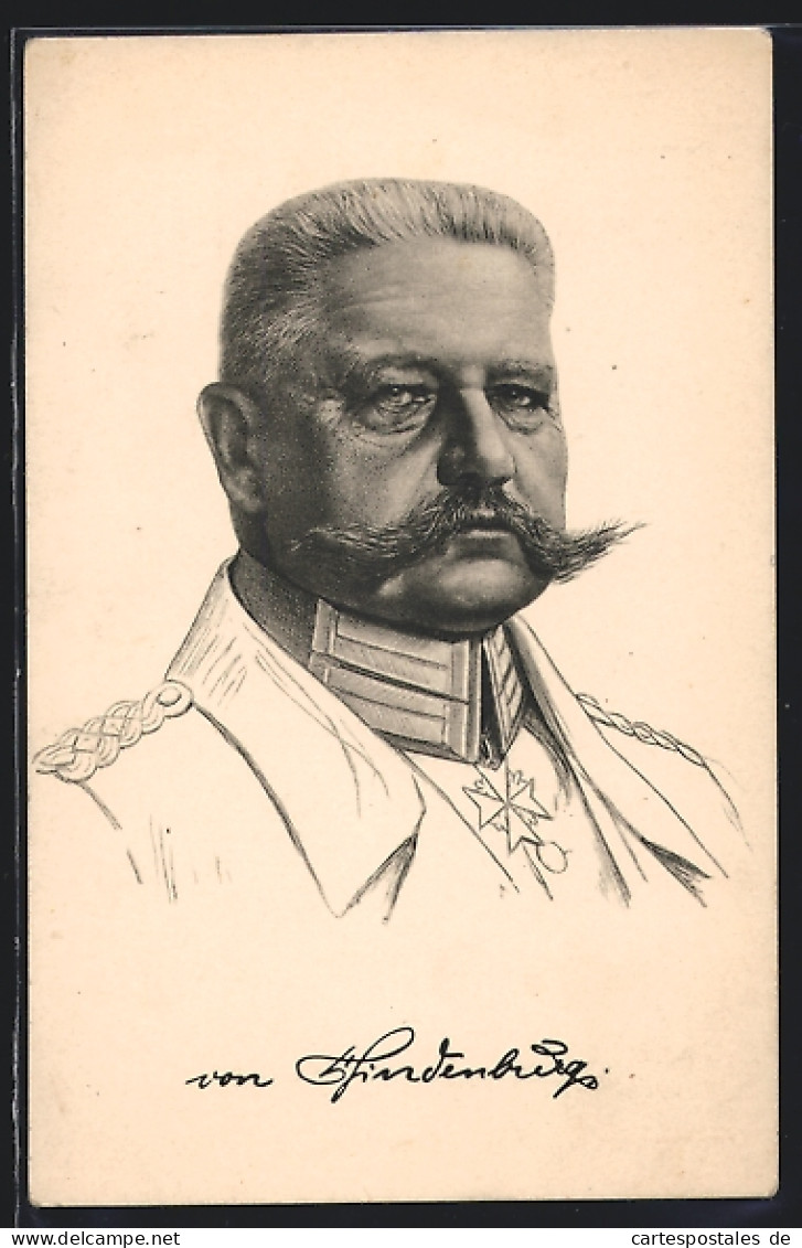 AK Portrait Paul Von Hindenburg In Uniform  - Historical Famous People