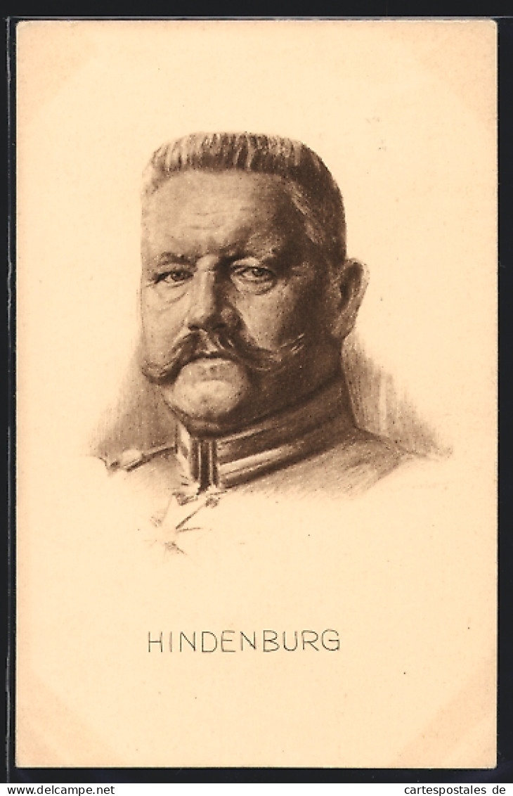 AK Portrait Paul Von Hindenburg  - Personnages Historiques
