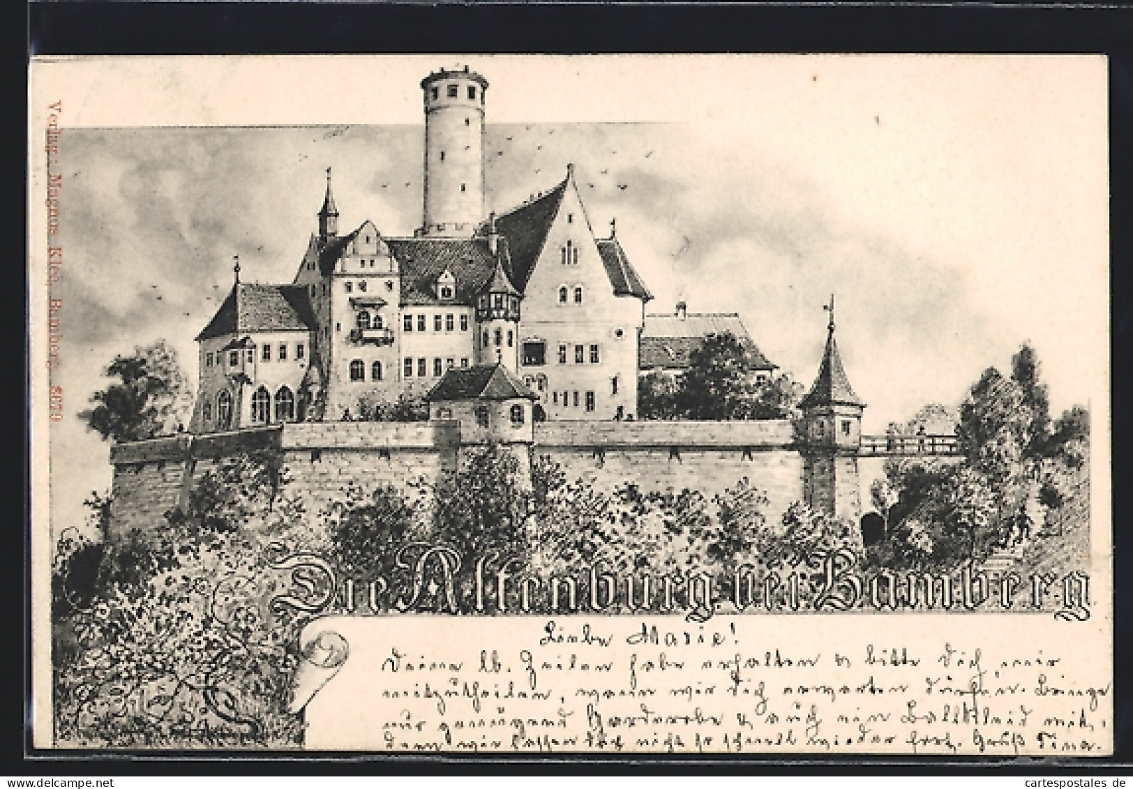 Künstler-AK Altenburg Bei Bamberg, Zeichnerische Darstellung Der Burg  - Bamberg