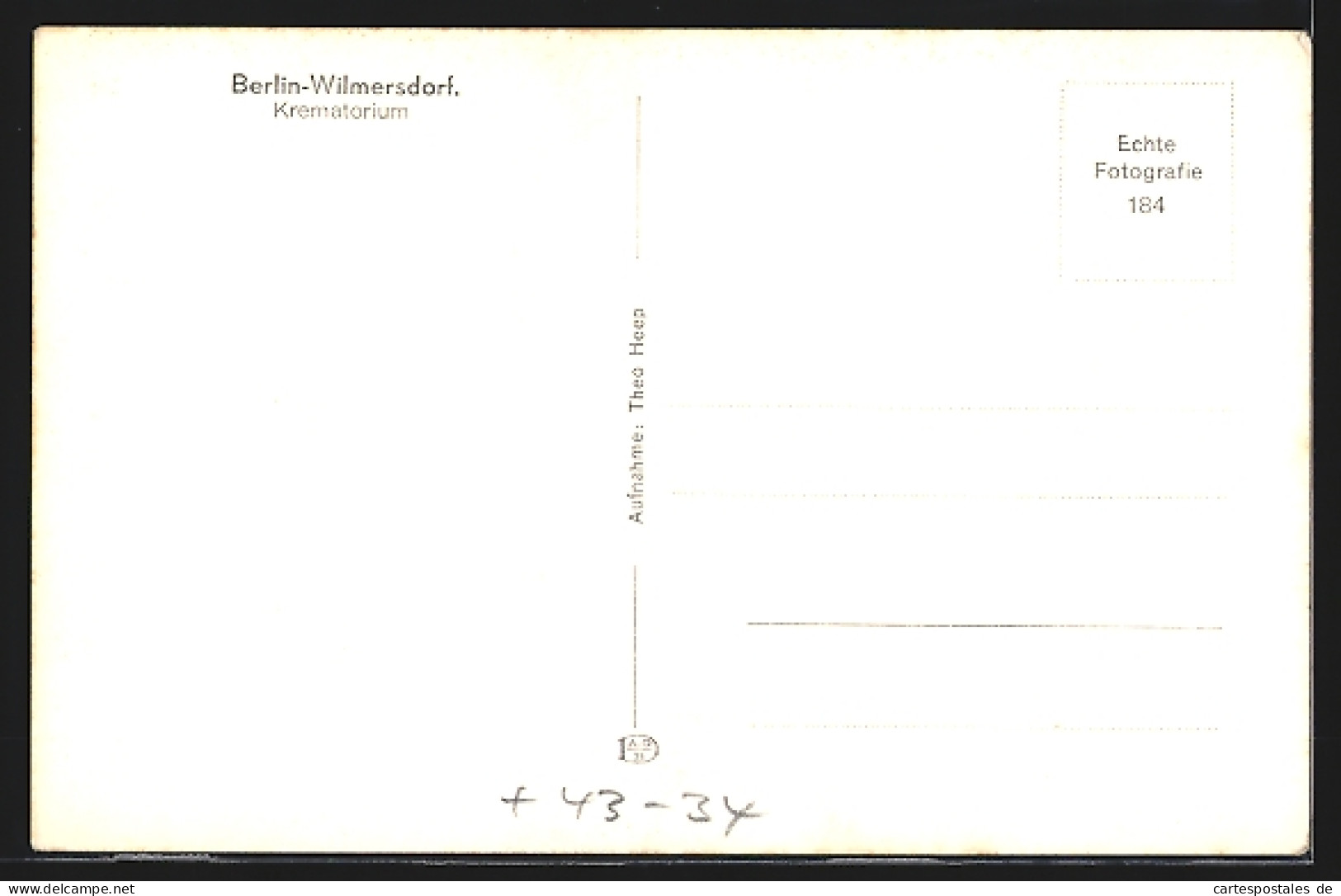 AK Berlin-Wilmersdorf, Krematorium Mit Anlage  - Funérailles