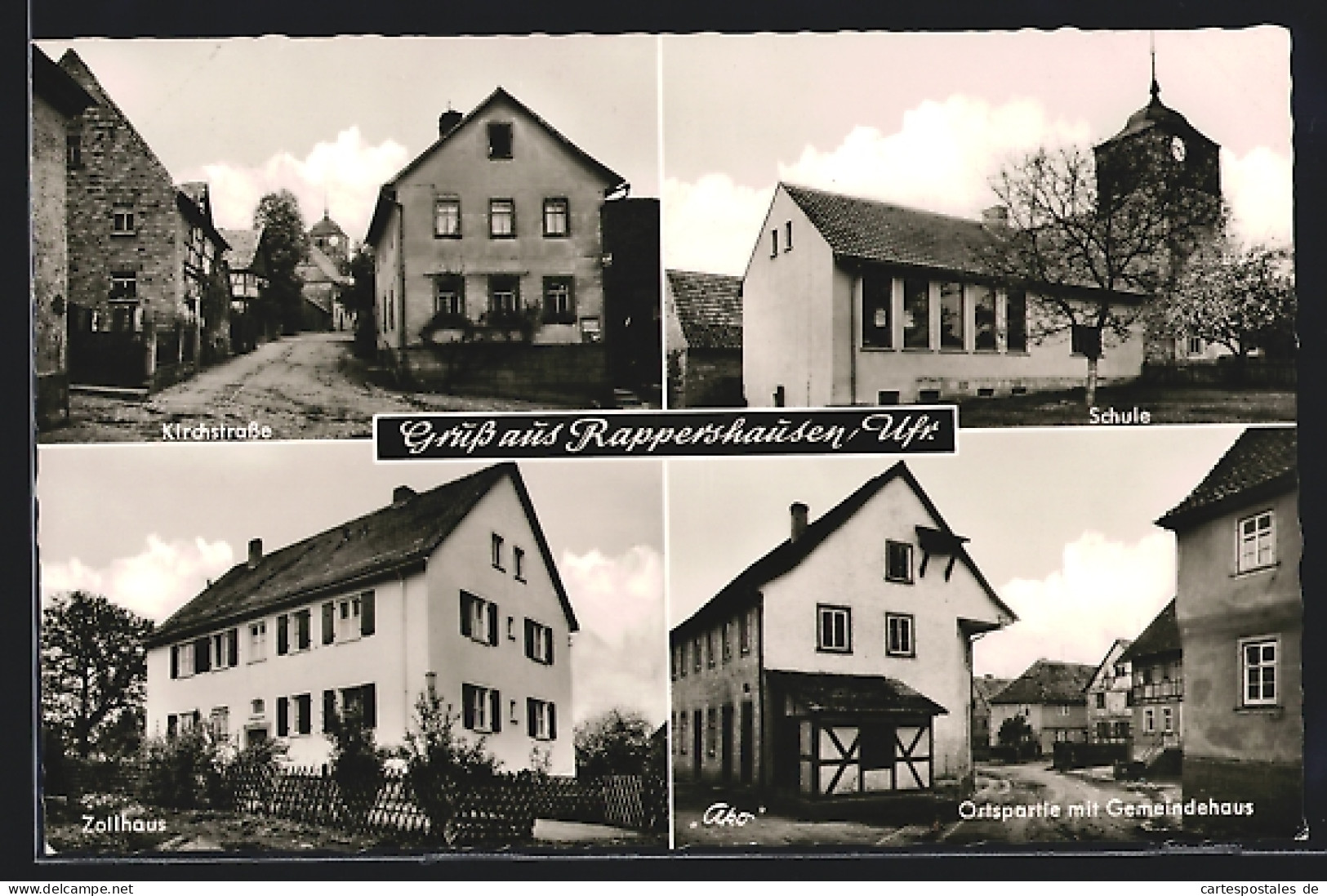 AK Rappershausen /Ufr., Kirchstrasse, Schule, Zollhaus, Gemeindehaus  - Other & Unclassified