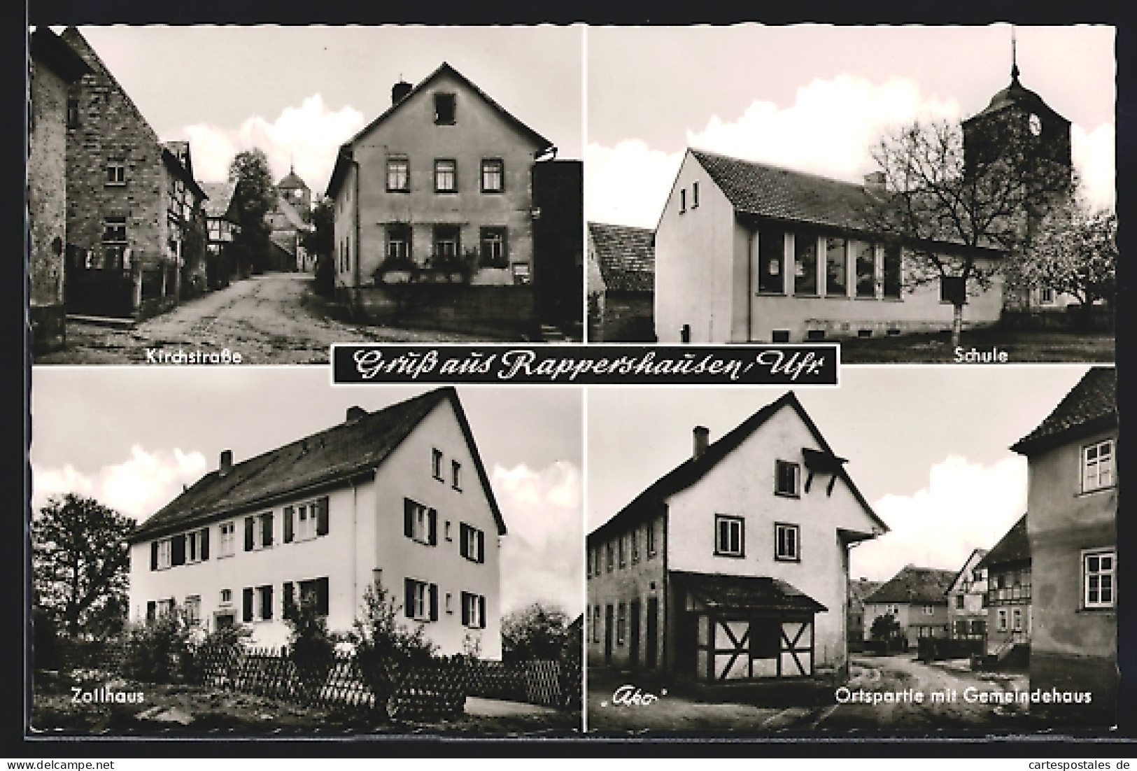 AK Rappershausen, Ortspartie Mit Gemeindehaus, Schule, Kirche, Zollhaus  - Other & Unclassified