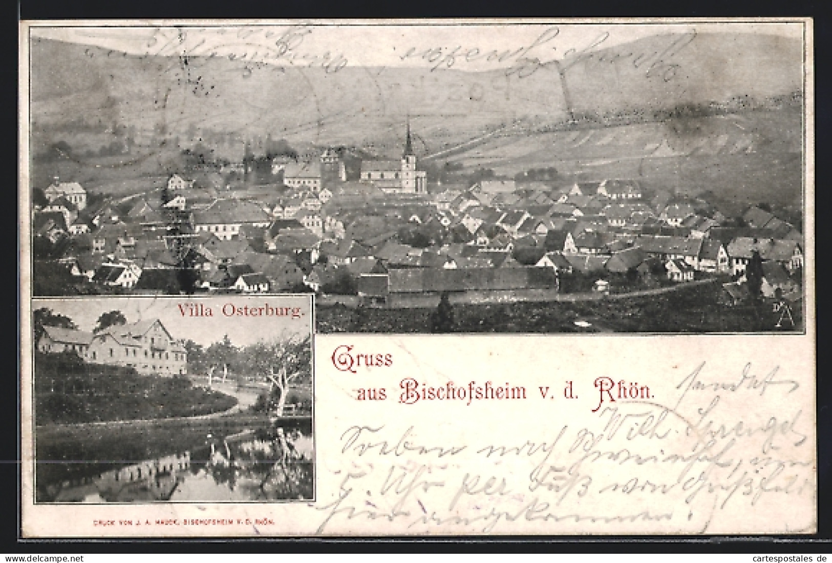 AK Bischofsheim V. D. Rhön, Villa Osterburg, Totalansicht  - Other & Unclassified