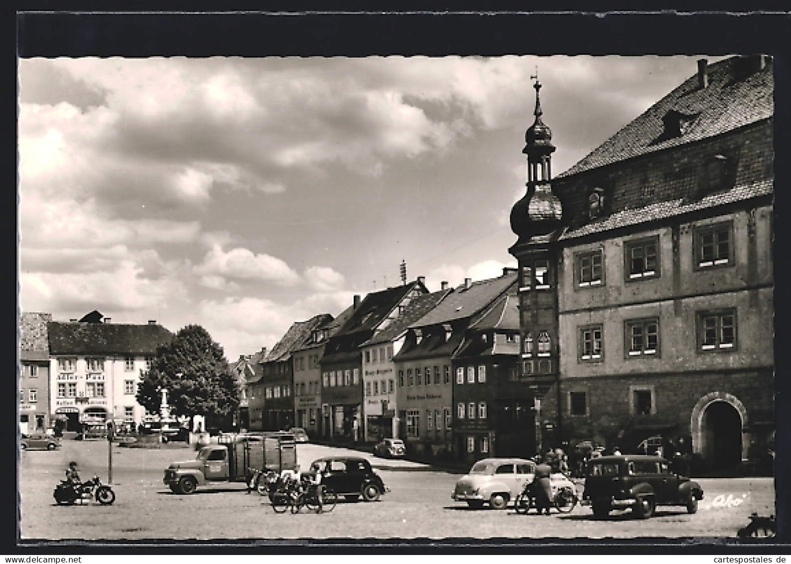 AK Königshofen / Grabfeld, Markt Mit Rathaus  - Bad Koenigshofen