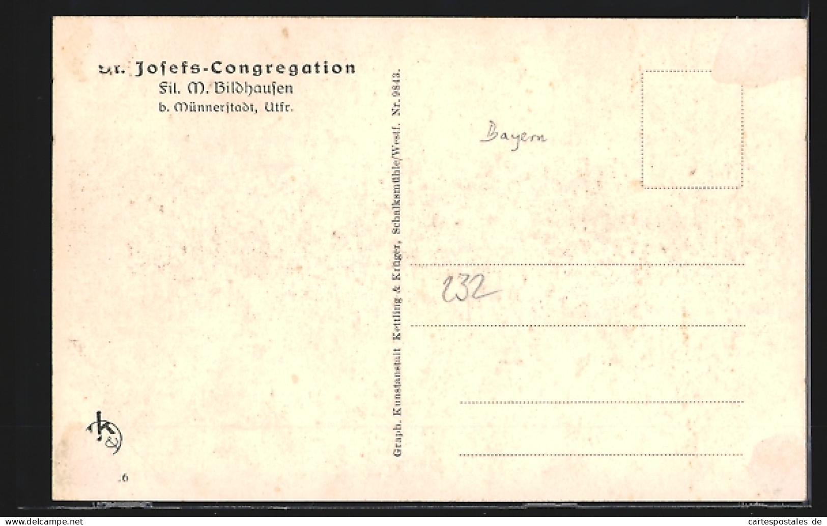 AK Bildhausen B. Münnerstadt, St. Josefs-Congregation, Lindenallee  - Other & Unclassified