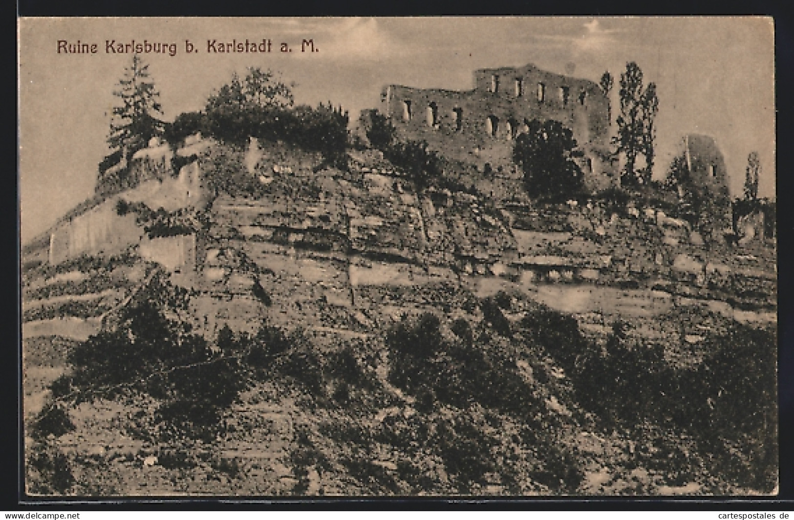 AK Karlstadt A. M., Ruine Karlsburg  - Karlstadt