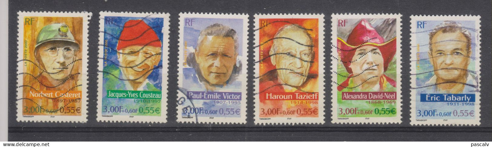 Yvert 3342 / 3347 Les Aventuriers Français - Used Stamps