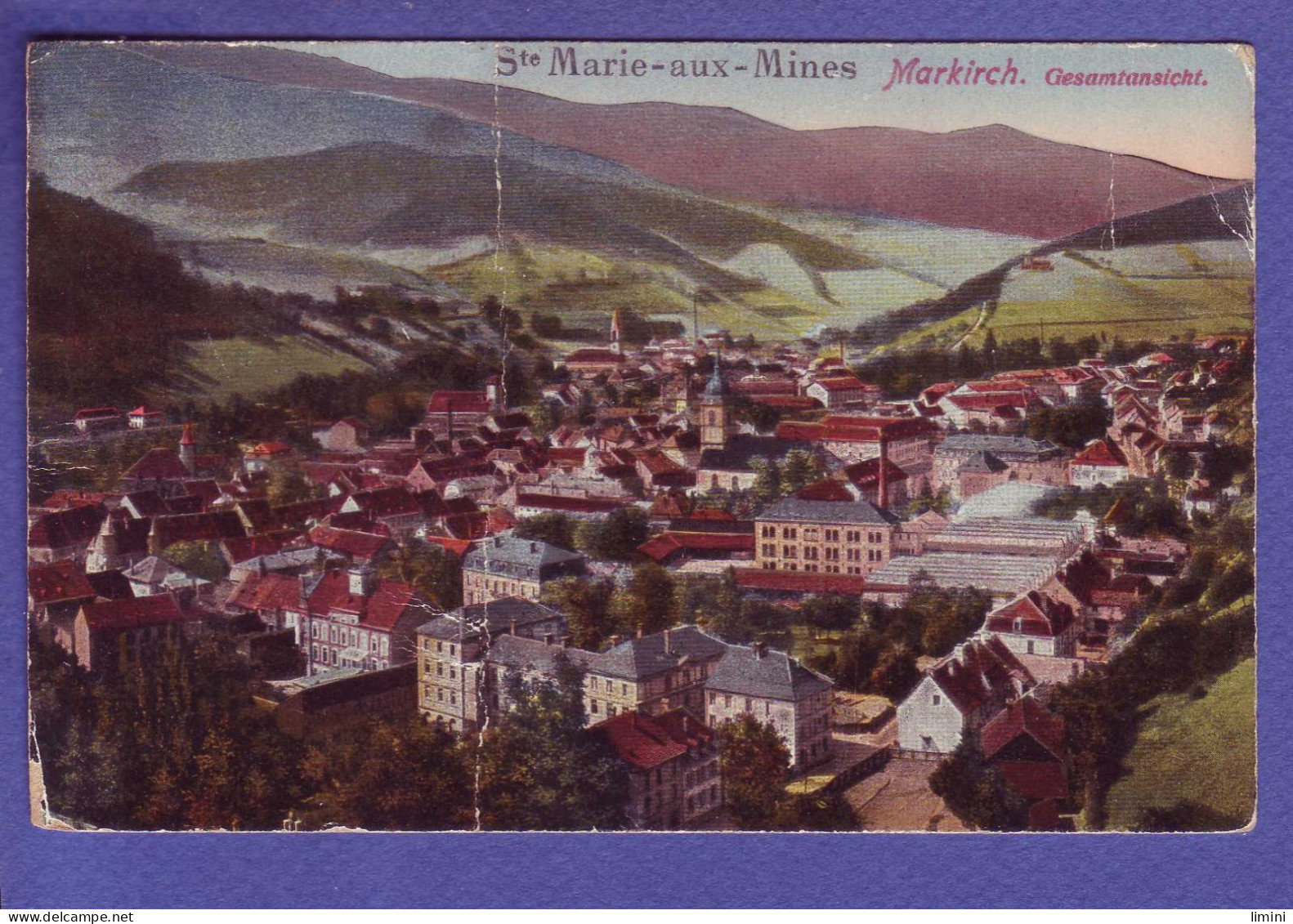 68 - SAINTE AUX MINES - VUE GENERALE - MARKIRCH - COLORISEE -  - Sainte-Marie-aux-Mines