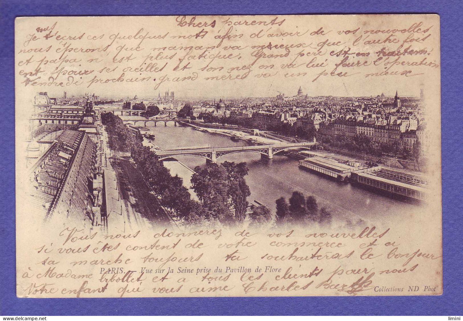 75 - PARIS  - SEINE VUE Du PAVILLON De FLORE -  - The River Seine And Its Banks