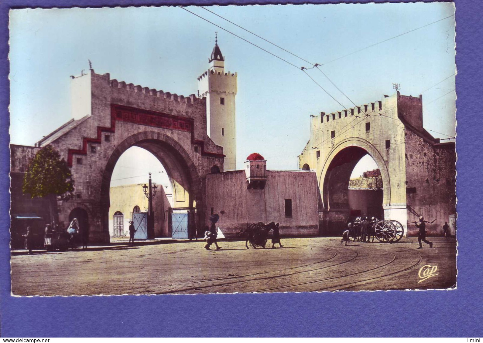 TUNISIE - TUNIS - BAB EL KADRA - ANIMEE -  COLORISEE -  - Tunisie