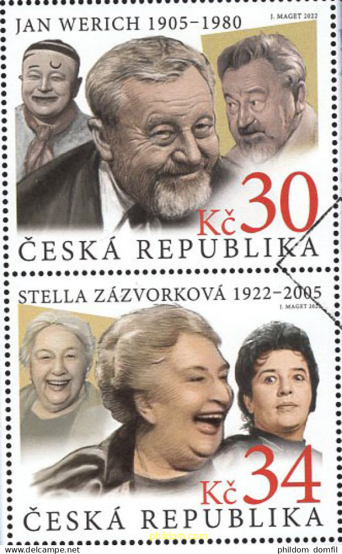 673214 MNH CHEQUIA 2022 ACTORES Y ACTRICES CHECOS - Neufs
