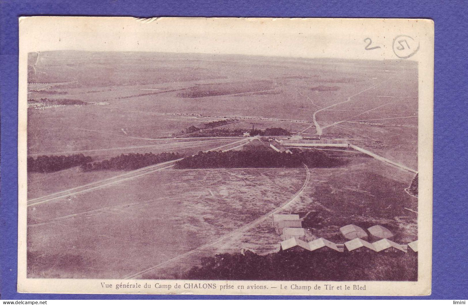 51 - MOURMELON - CAMP DE CHALONS - CHAMP DE TIR ET LE BLED - VUE AERIENNE -  - Camp De Châlons - Mourmelon