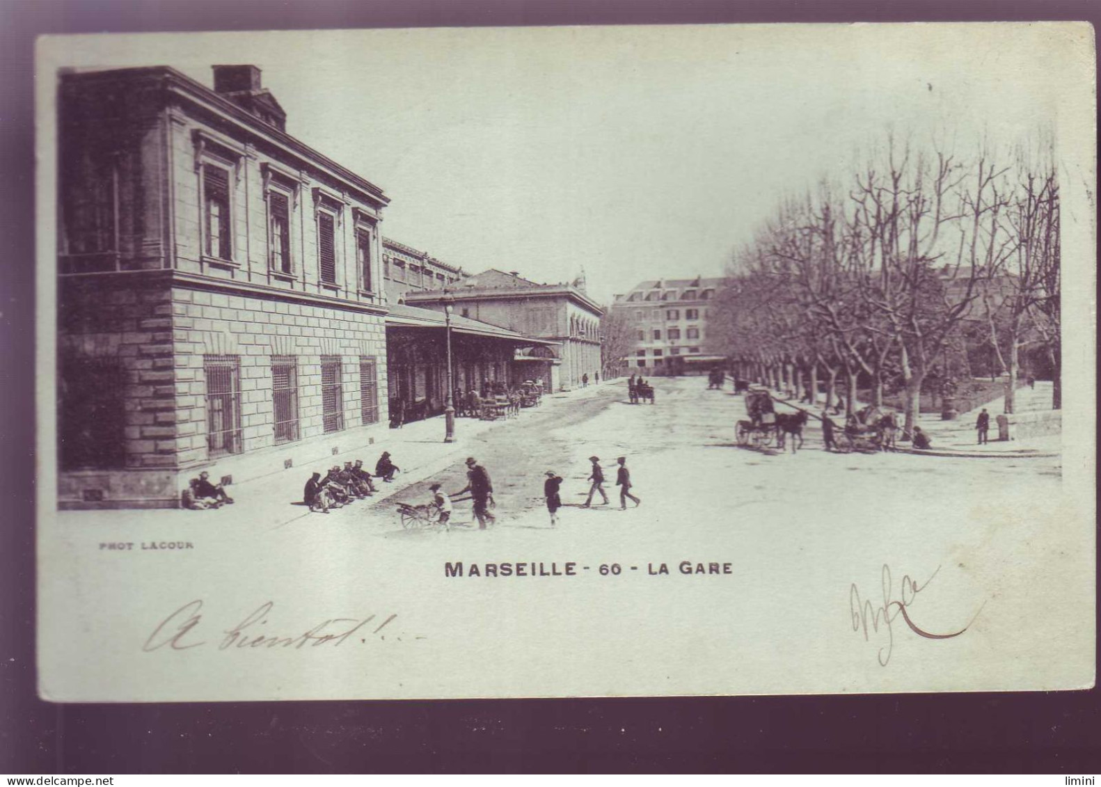 13 - MARSEILLE - LA GARE - ANIMEE - ATTELAGE -  - Stationsbuurt, Belle De Mai, Plombières