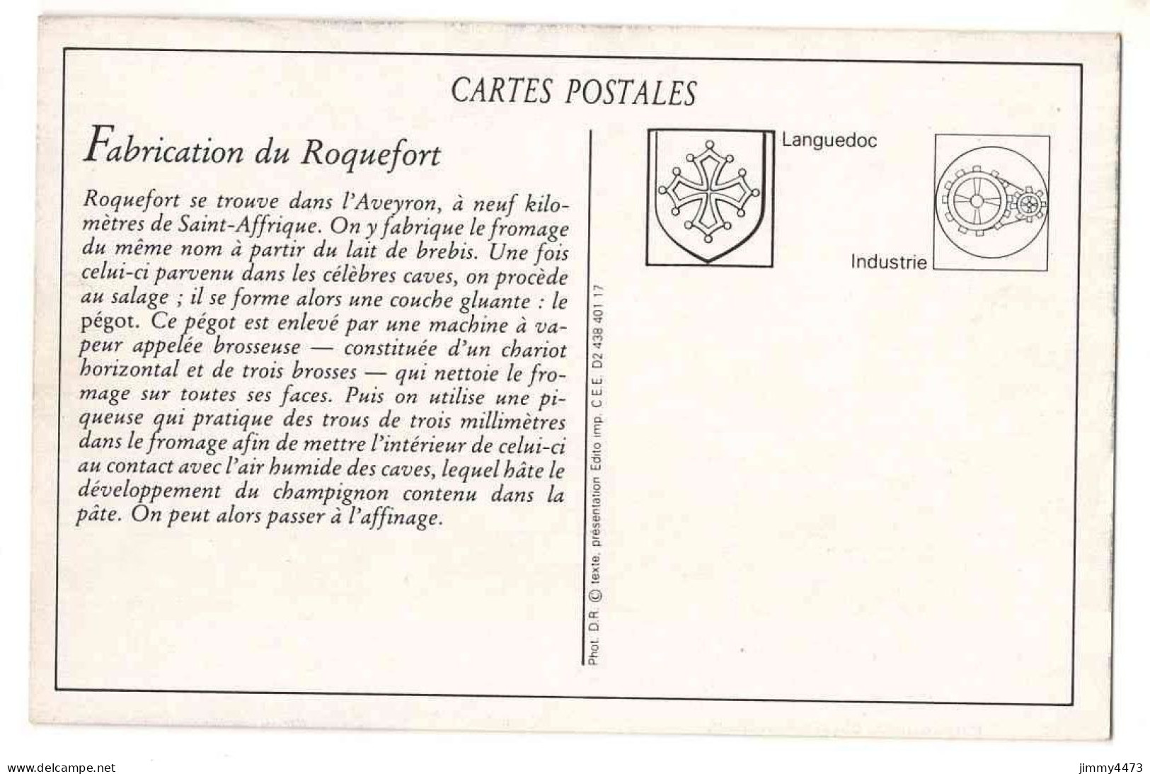 CPA (Repro) - ROQUEFORT - Fabrication De Roquefort - Piqueuses Et Brosseuses - Texte Au Dos - Roquefort