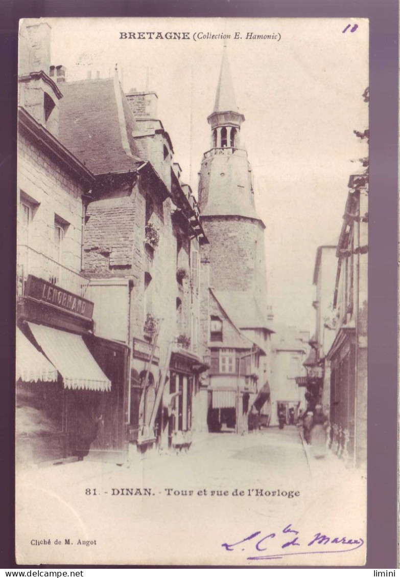 22 - DINAN - RUE DE L'HORLOGE - ANIMEE - - Dinan