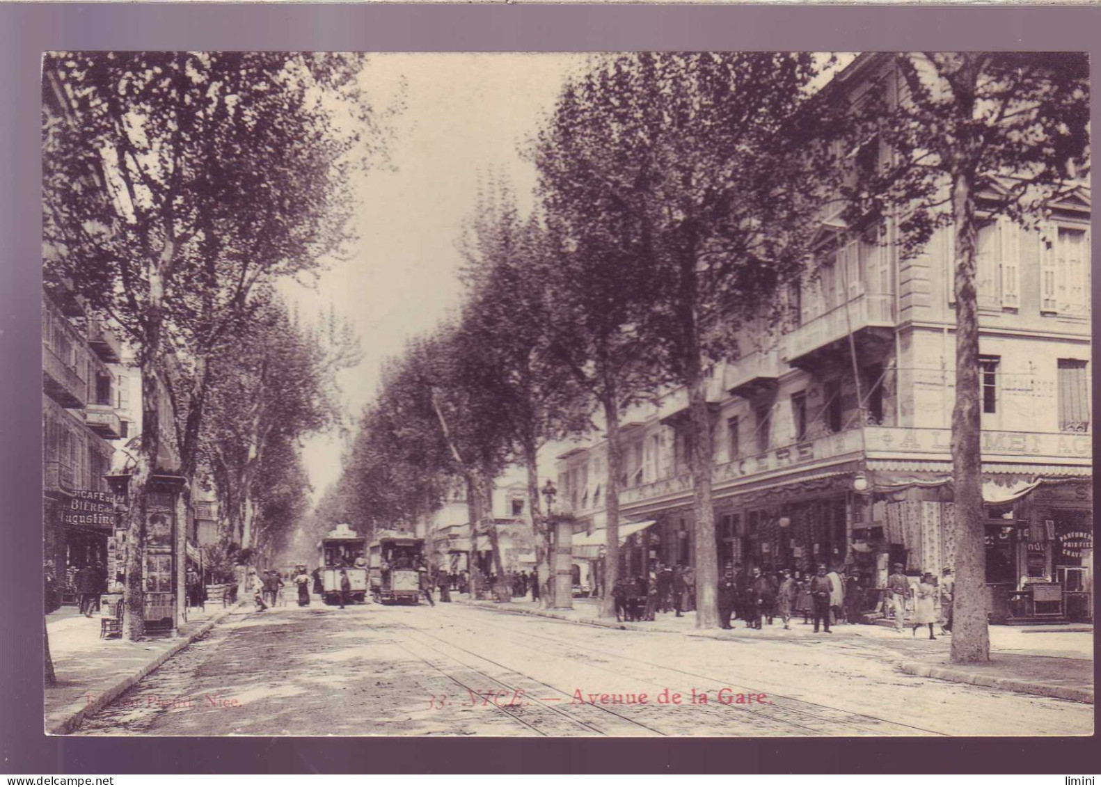 06 - TRAMWAYS - NICE - AVENUE De La GARE - MAGASIN à La MENAGERE - ANIMEE - - Transport Urbain - Auto, Autobus Et Tramway