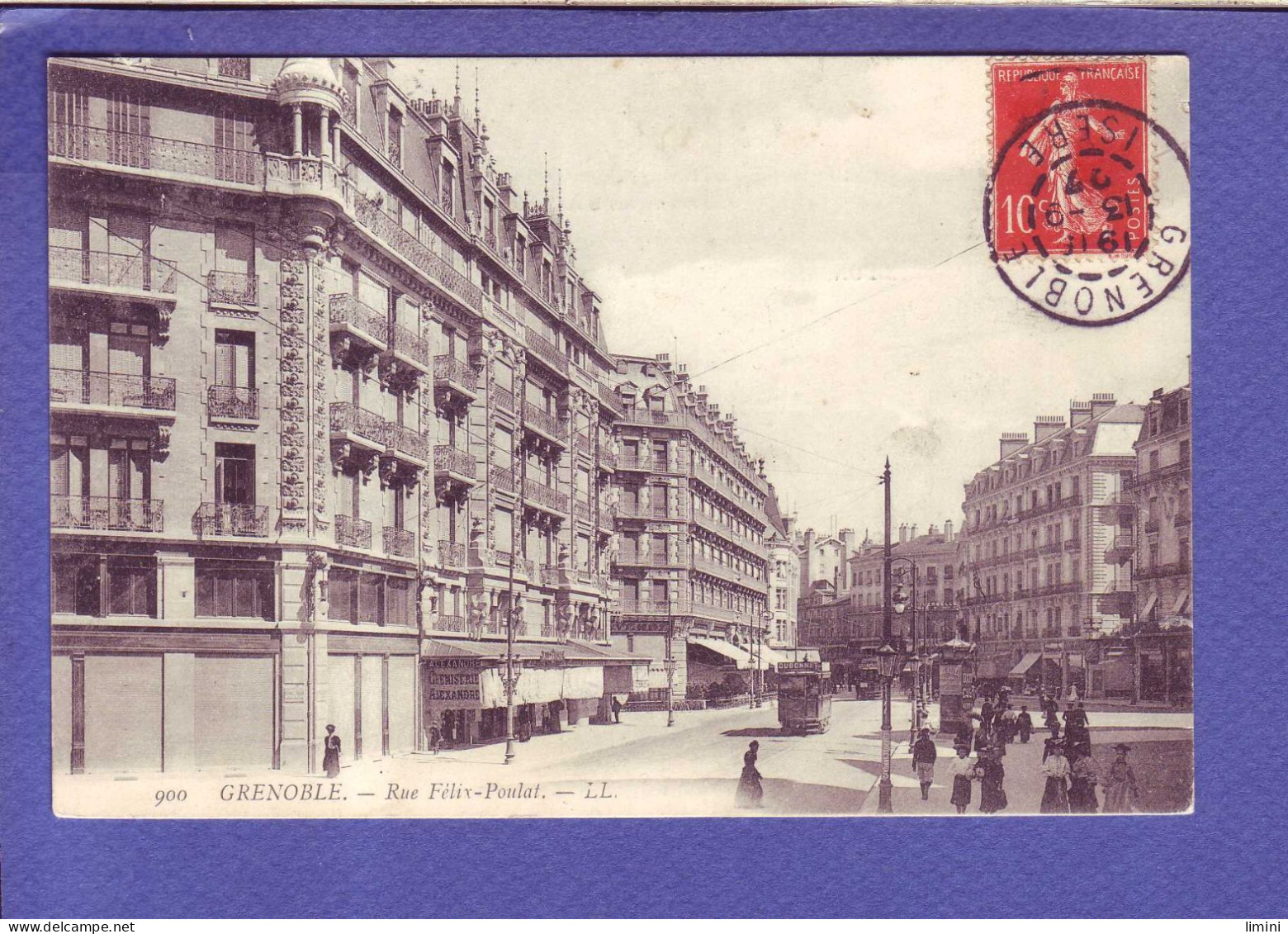 38 - GRENOBLE - RUE FELIX POULAT - ANIMEE - TRAMWAYS -  - Grenoble