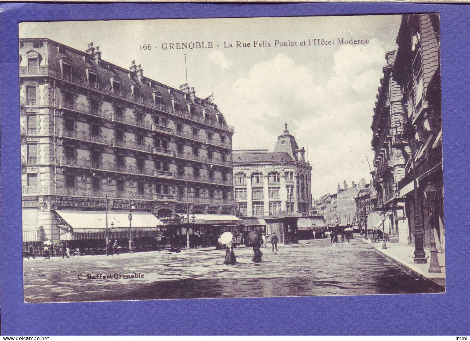 38 - GRENOBLE - RUE FELIX POULAT Et HOTEL MODERNE - ANIMEE - - Grenoble