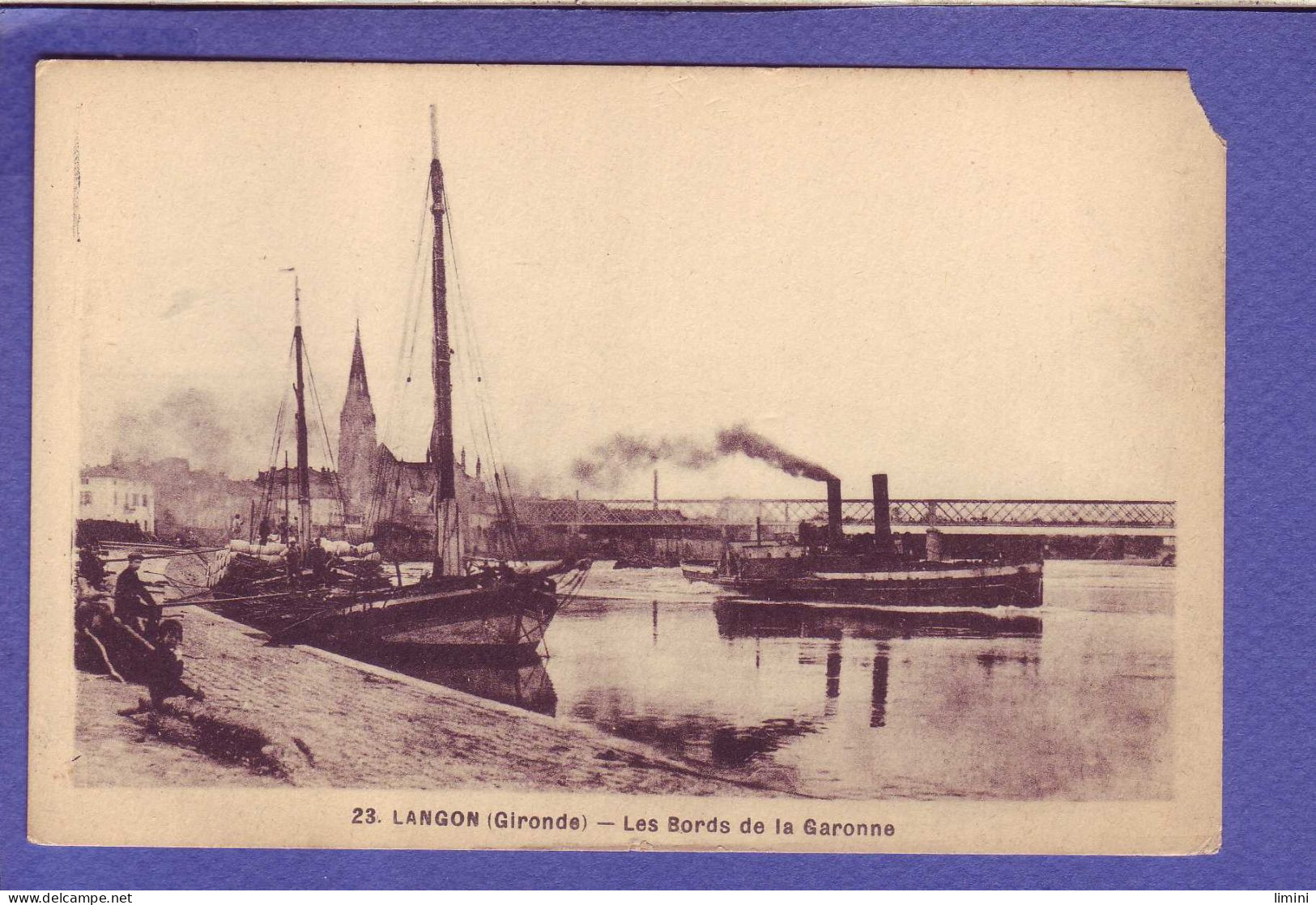 33  - LANGON - BORDS De La GARONNE - BATEAU - - Langon