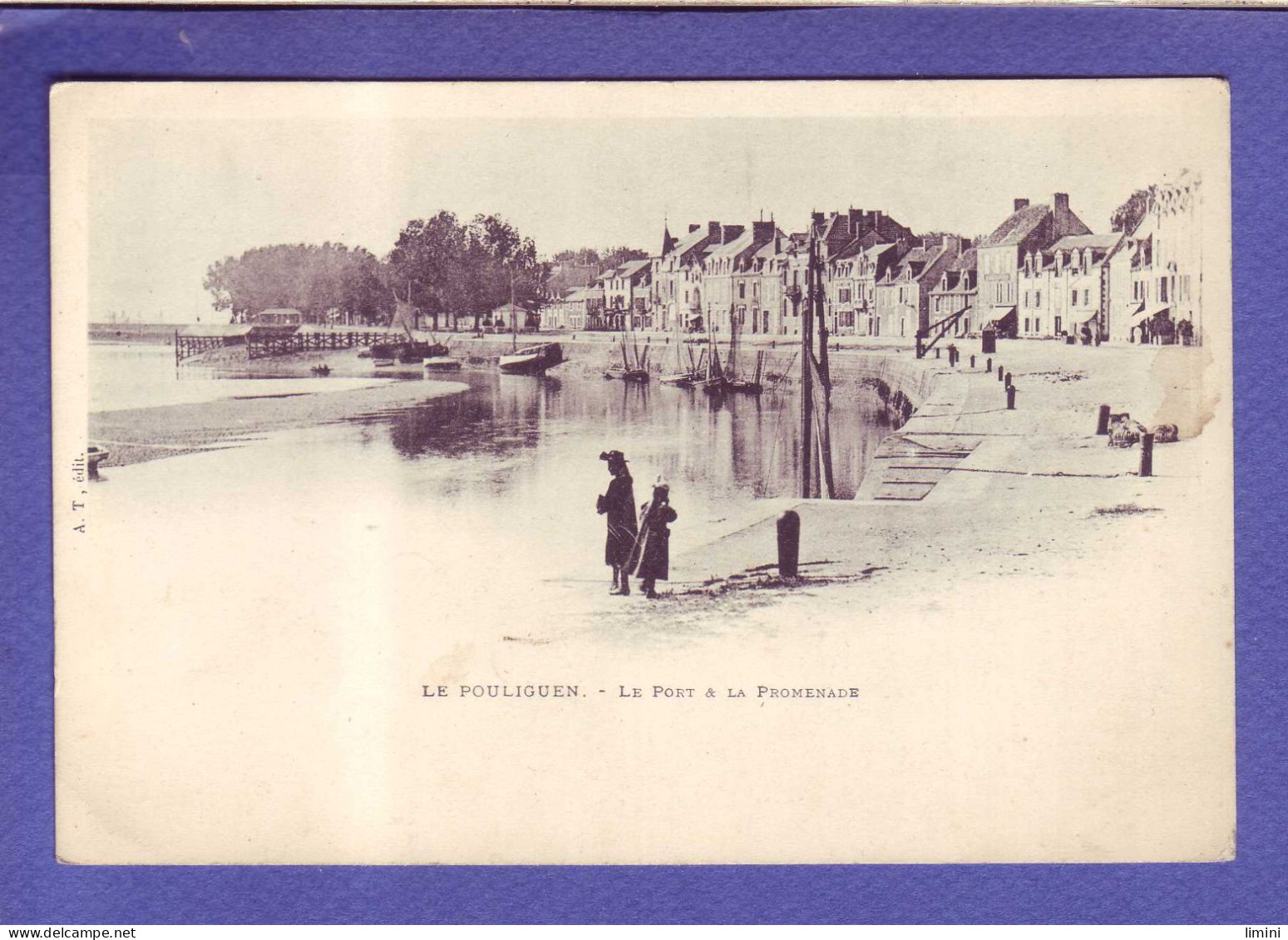 44 - LE POULIGUEN - PORT & PROMENADE - ANIMÉE - 1902 - - Le Pouliguen