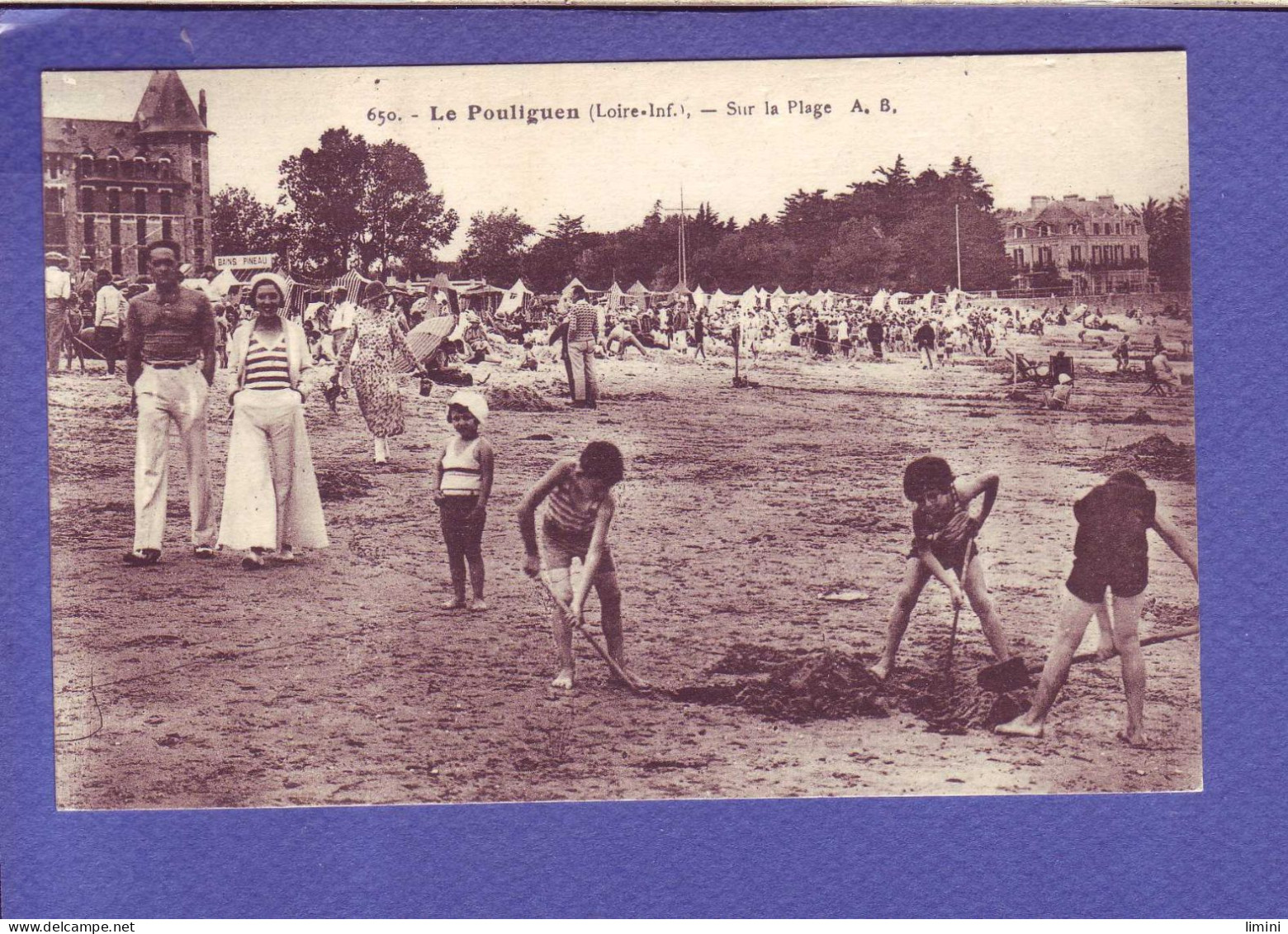 44 - LE POULIGUEN - PLAGE - JEUX DE SABLE - ANIMEE -  - Le Pouliguen