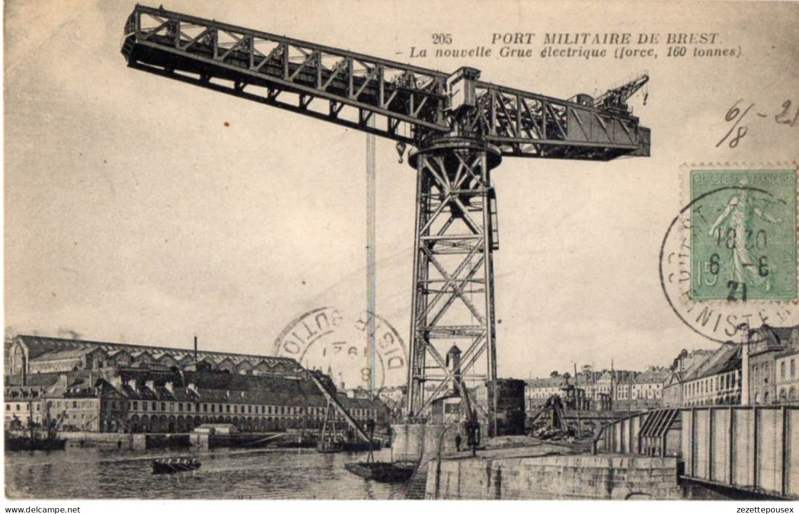 38749-ZE-29-PORT MILITAIRE DE BREST-La Nouvelle Grue électrique (force, 160 Tonnes) - Brest