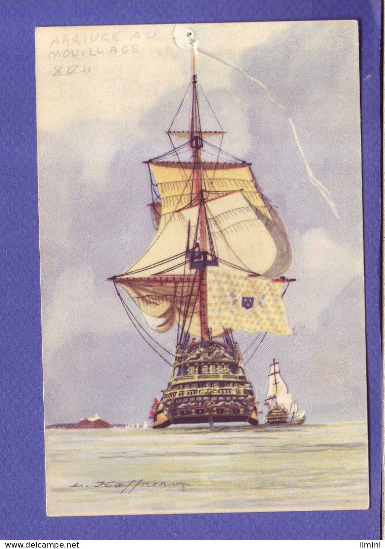 - VOILIERS -  ARRIVÉE AU MOUILLAGE - XVIIéme -  - Sailing Vessels